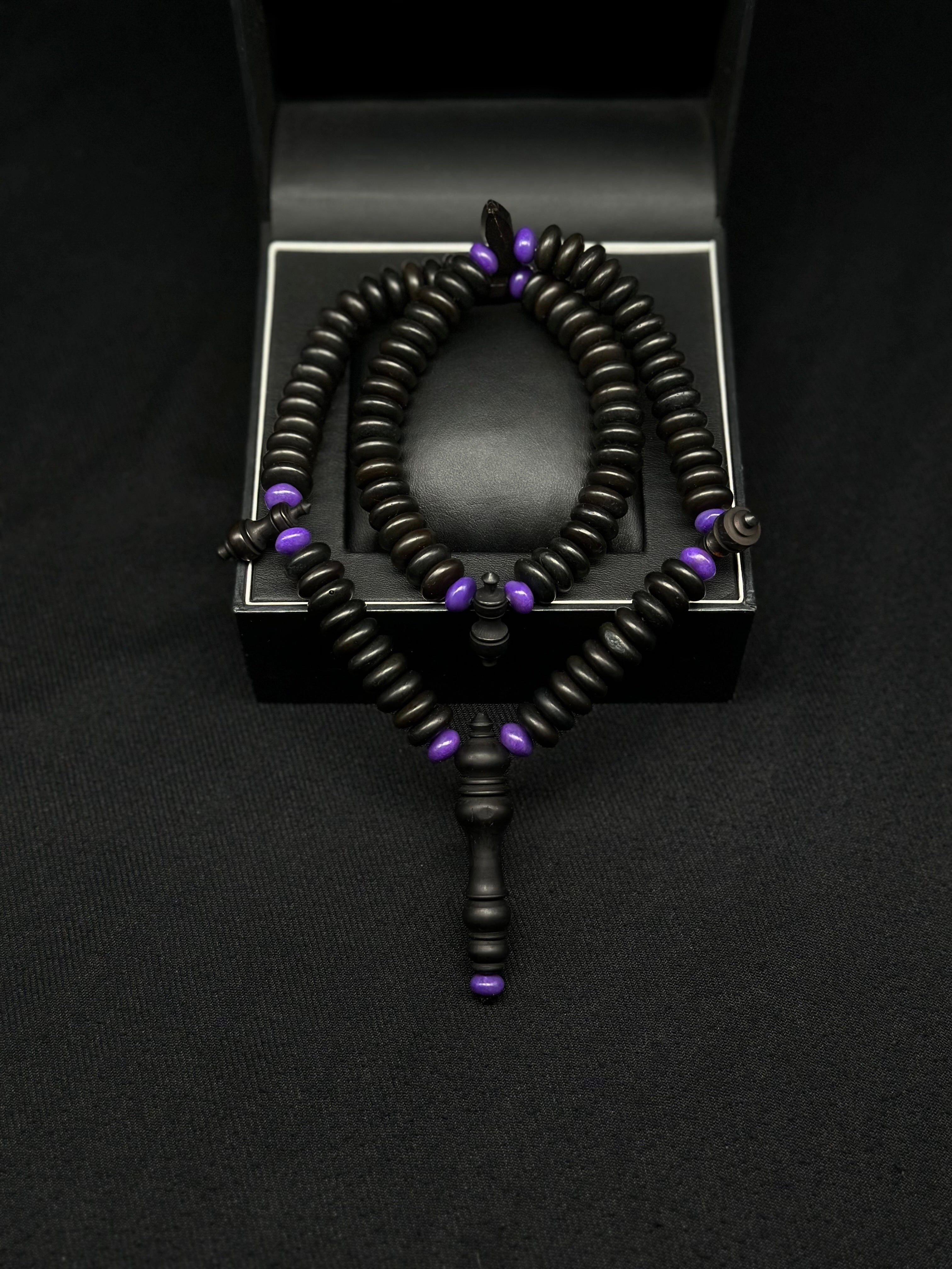 Ebony x Purple Marjan Tasbih