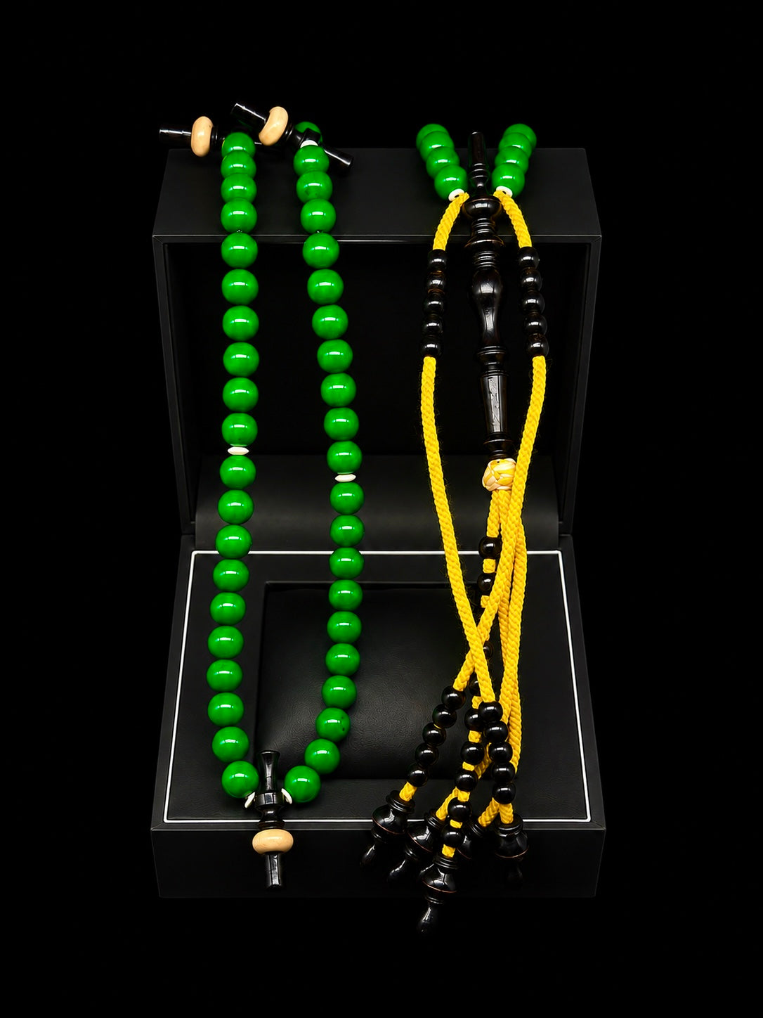 Limited Edition Green Marjan x Ebony x Kemuning Tasbih Rumi Model (L)