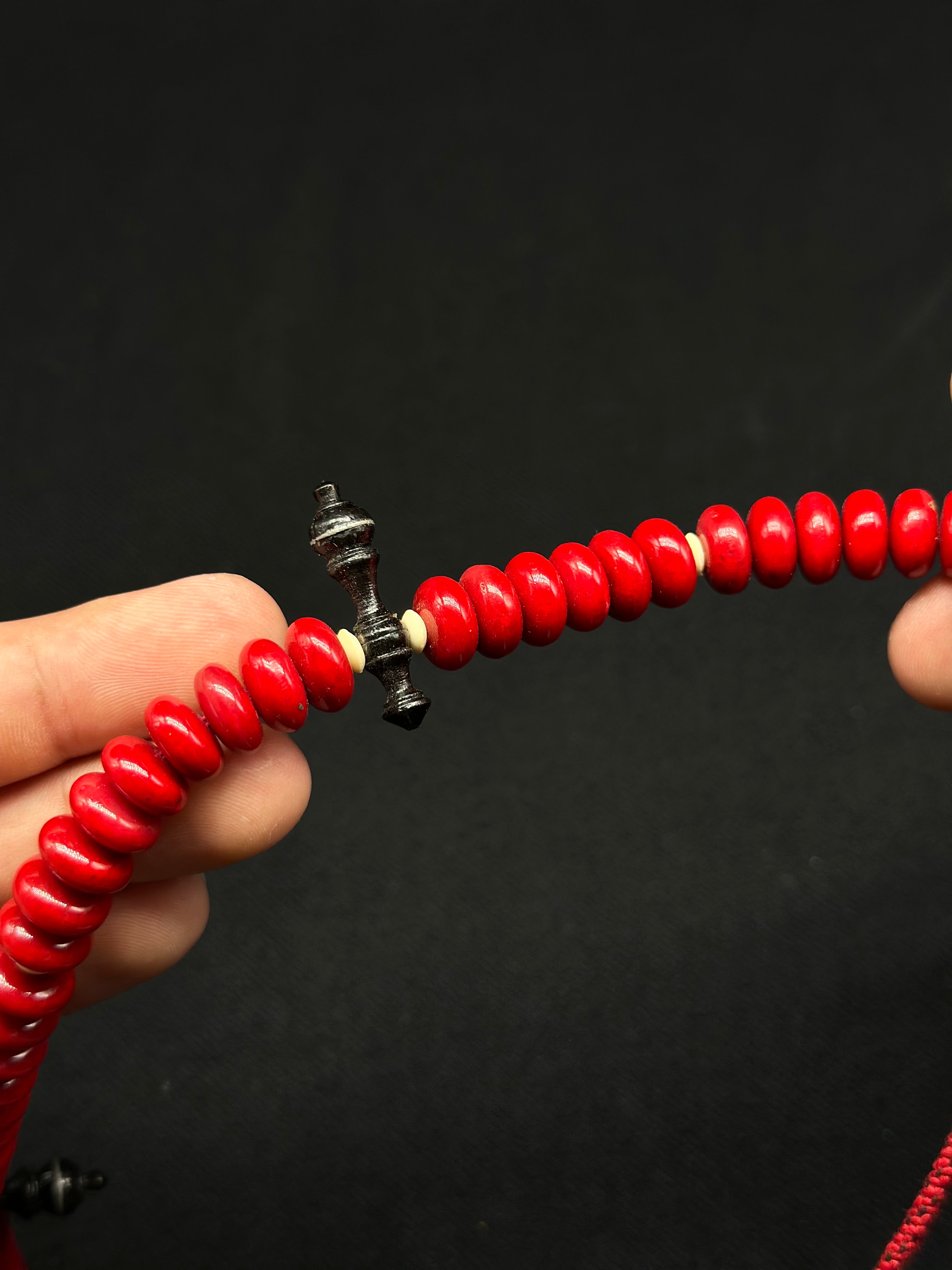Red Marjan x Ebony Custom Alif Tasbih