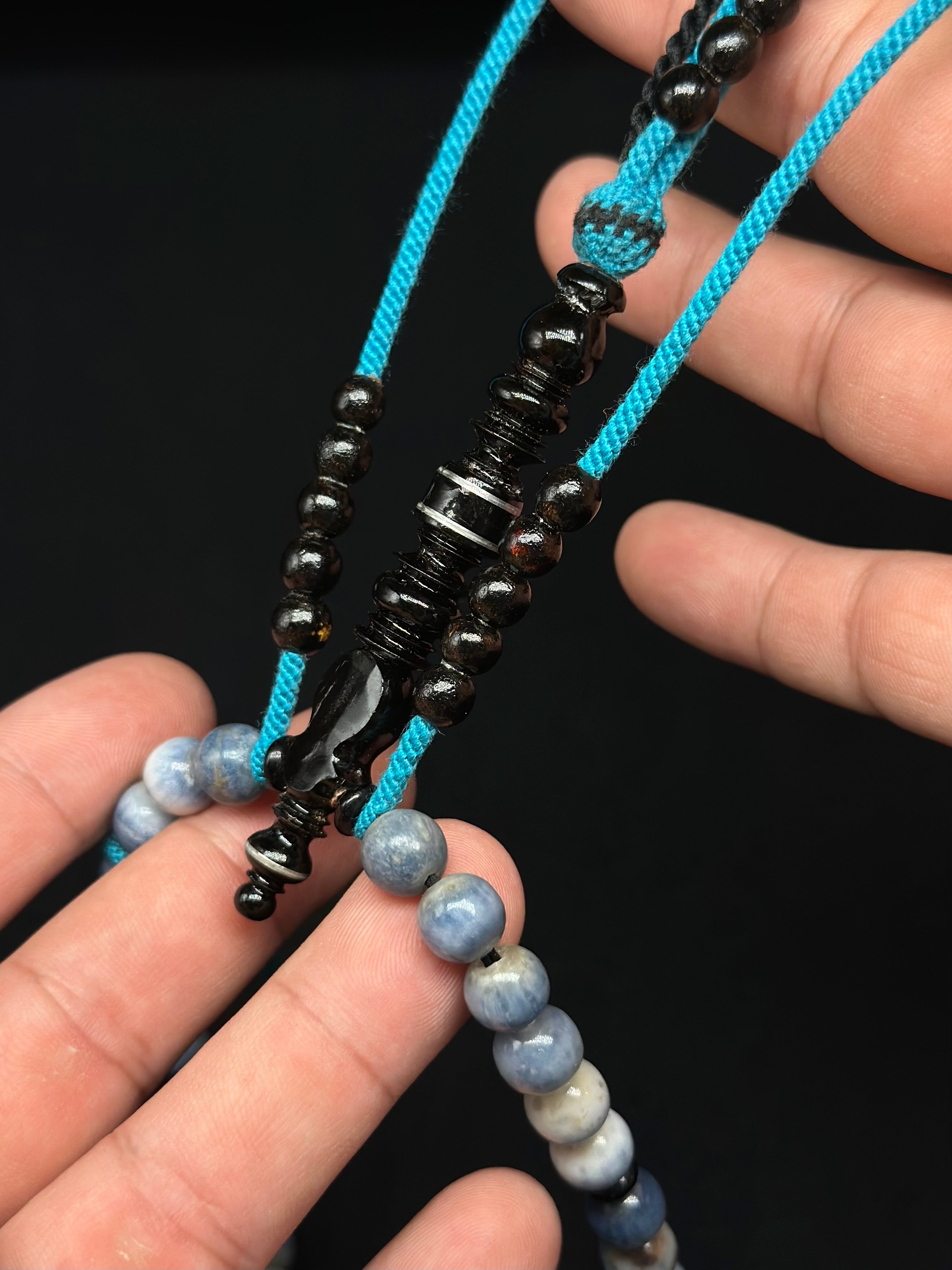 Blue Marjan x Black Yusr Tasbih