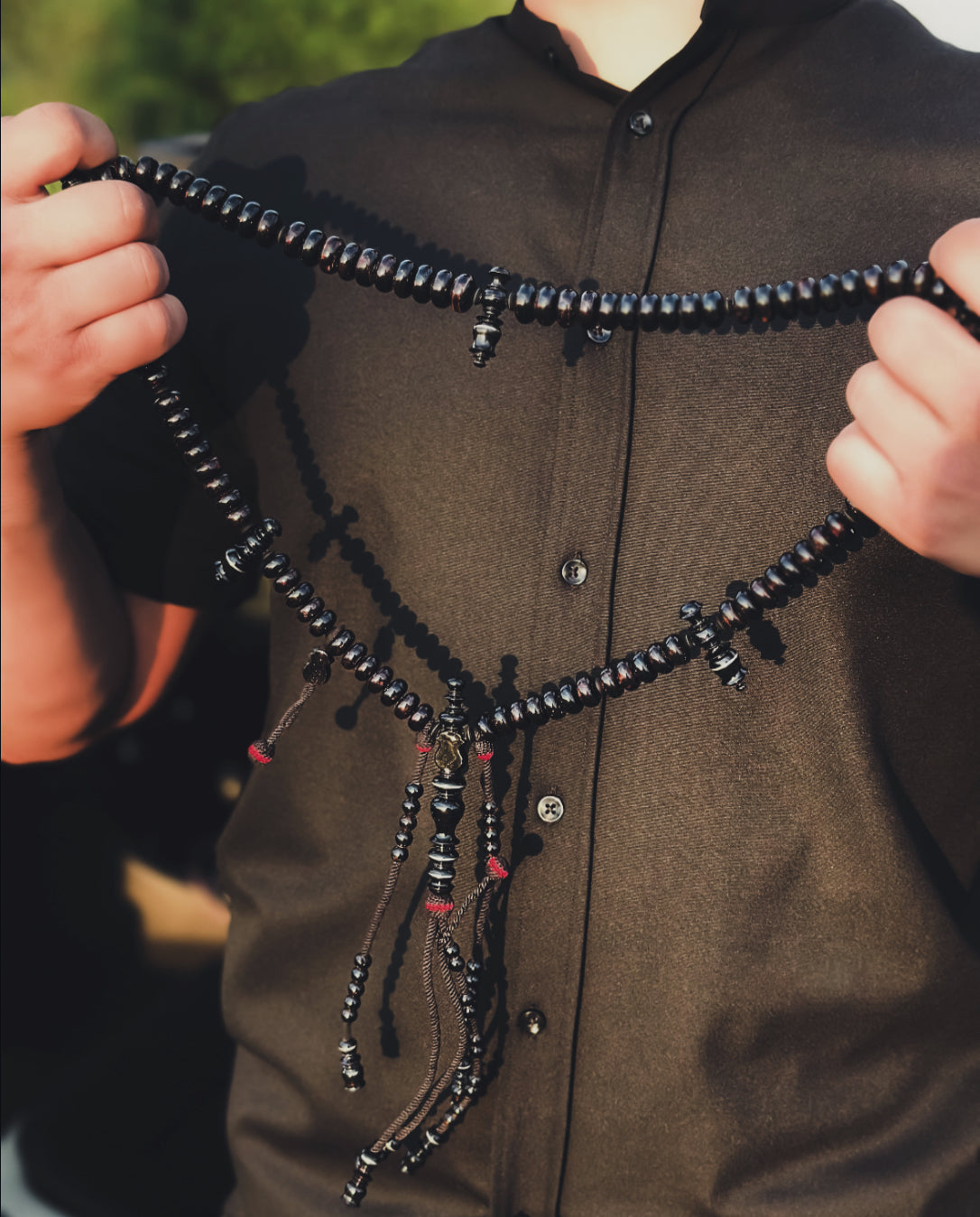 Pure Black Yusr Tasbih With Custom Alif