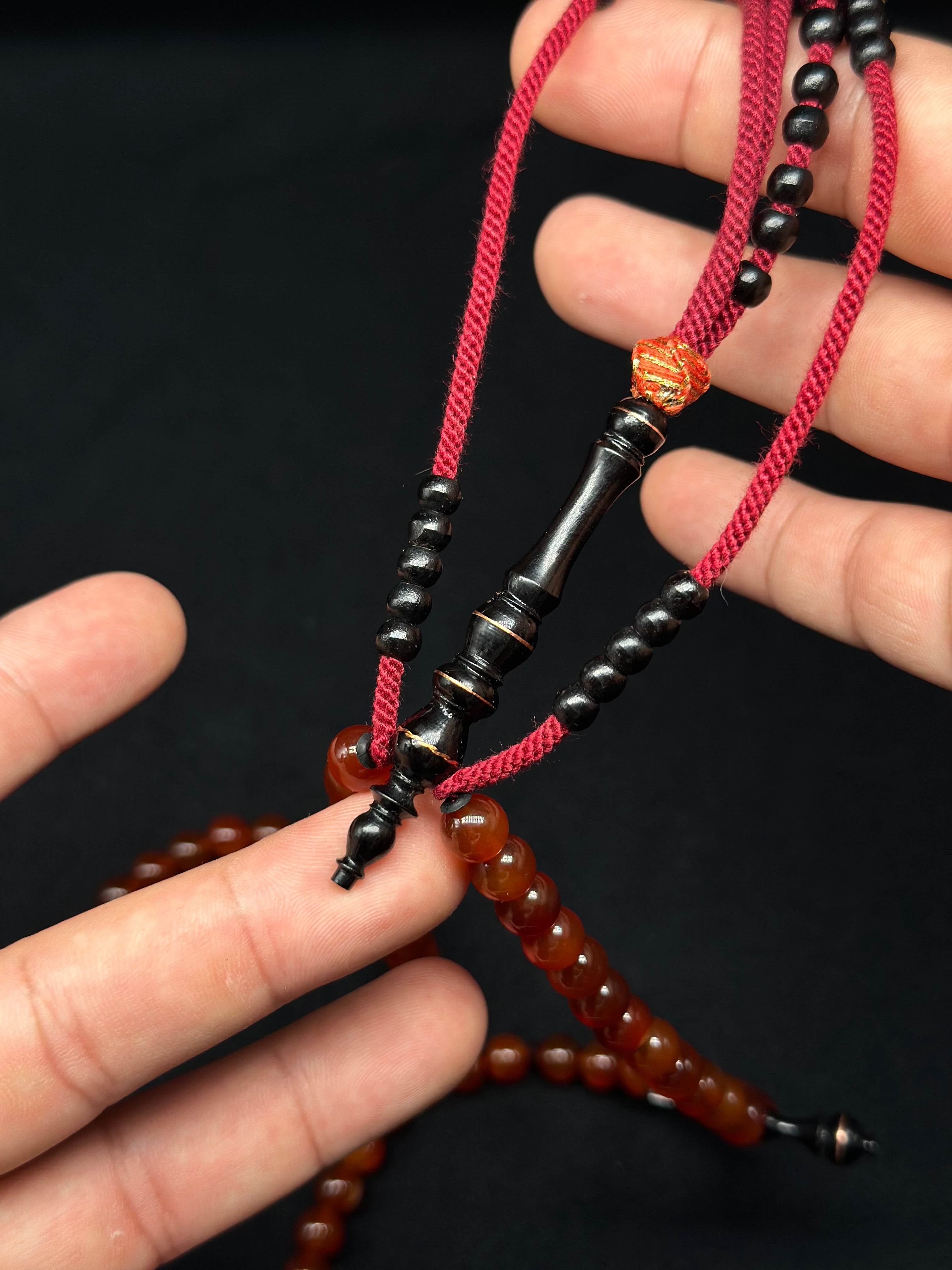 Red Carnelian x Ebony Tasbih
