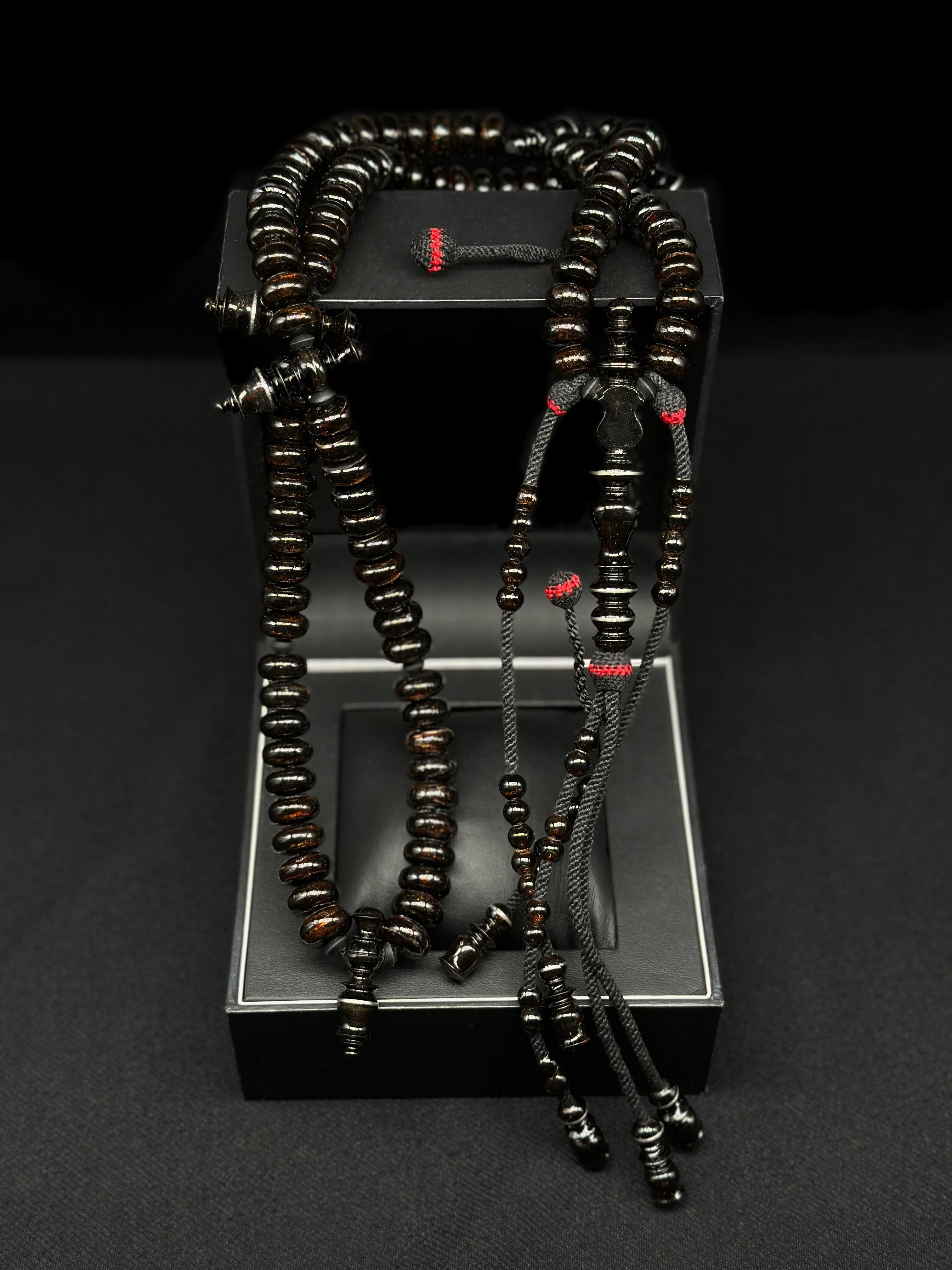 Pure Black Yusr Tasbih With Custom Alif