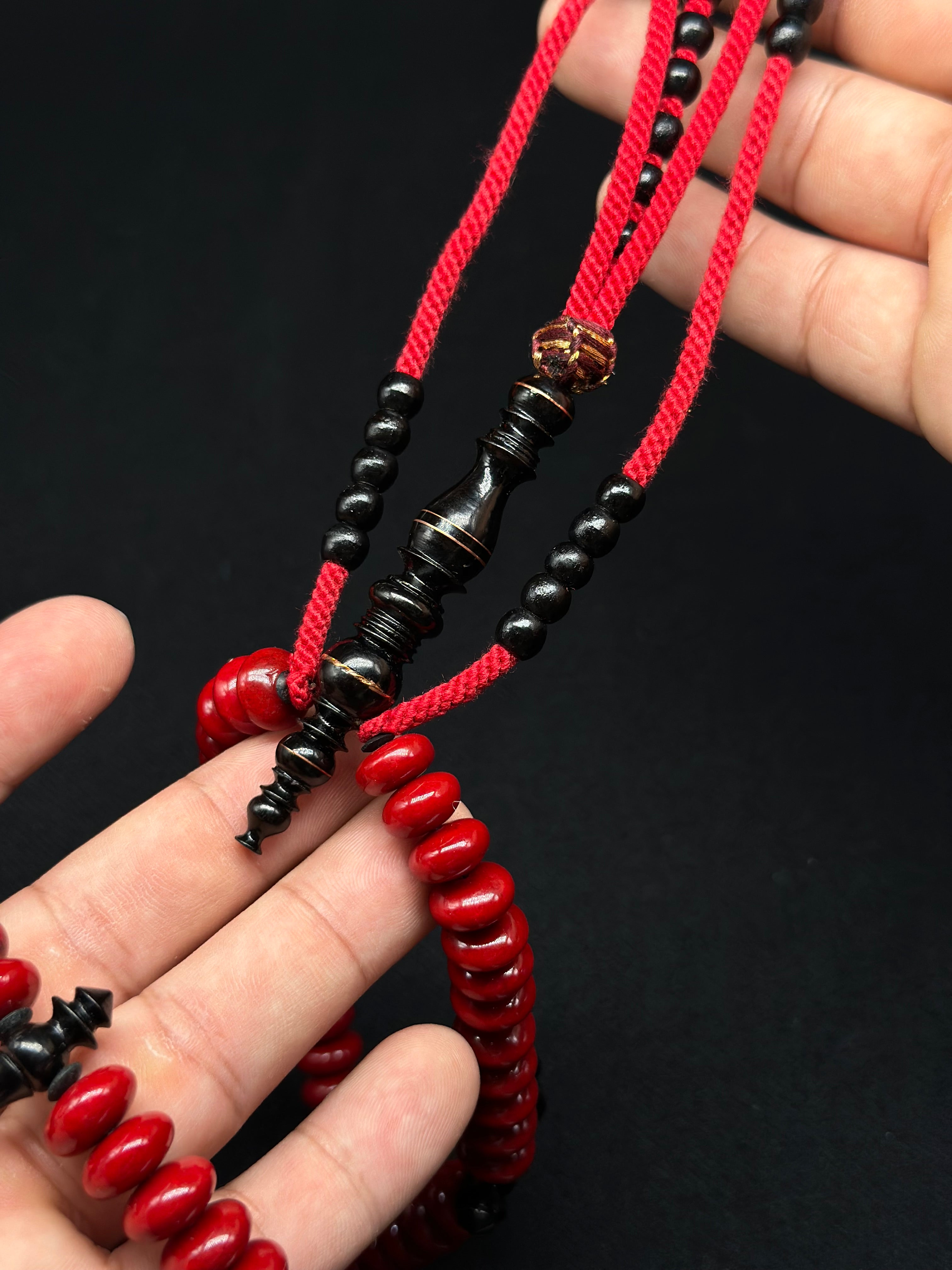 Red Marjan x Ebony Tasbih