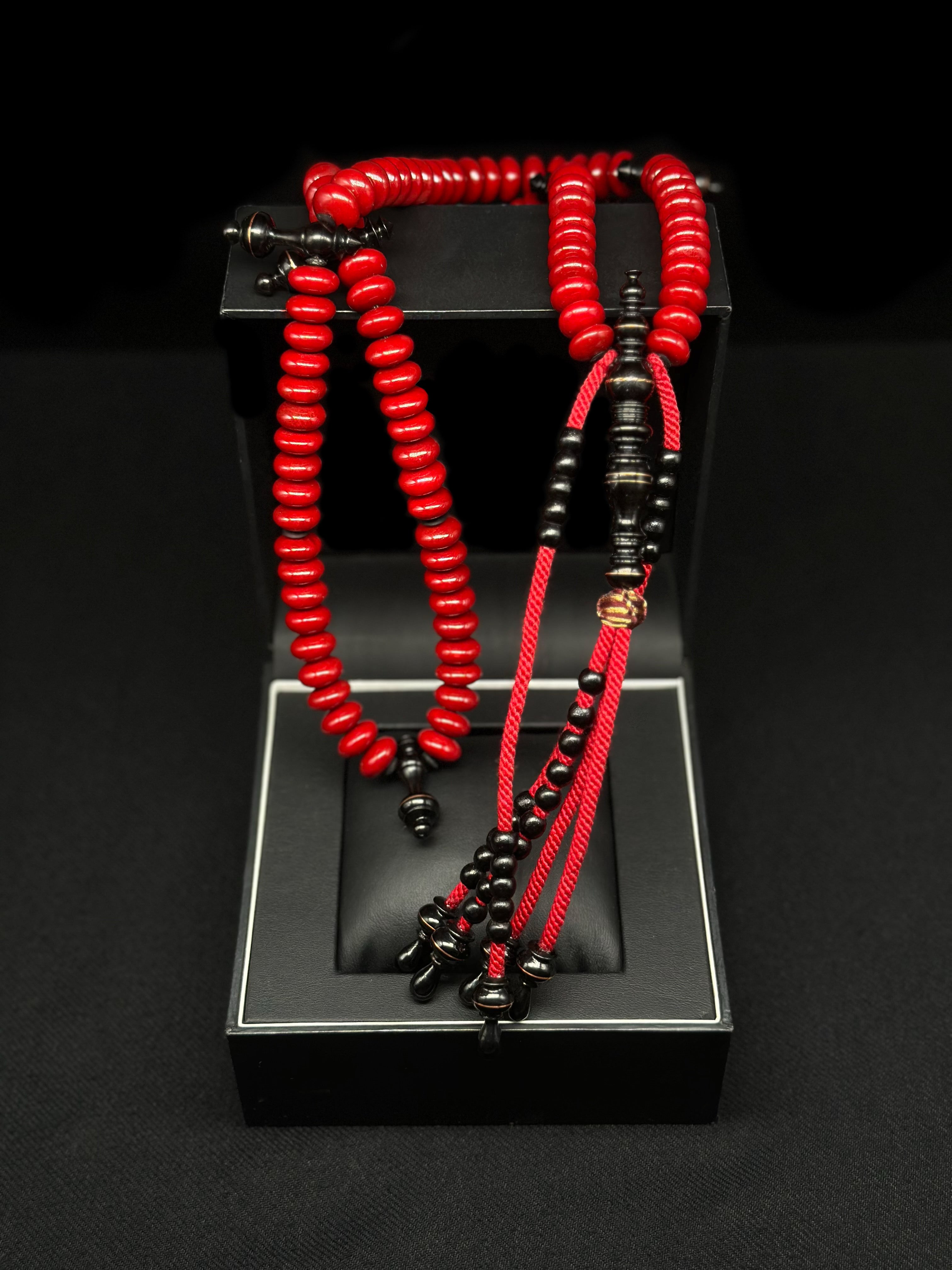 Red Marjan x Ebony Tasbih