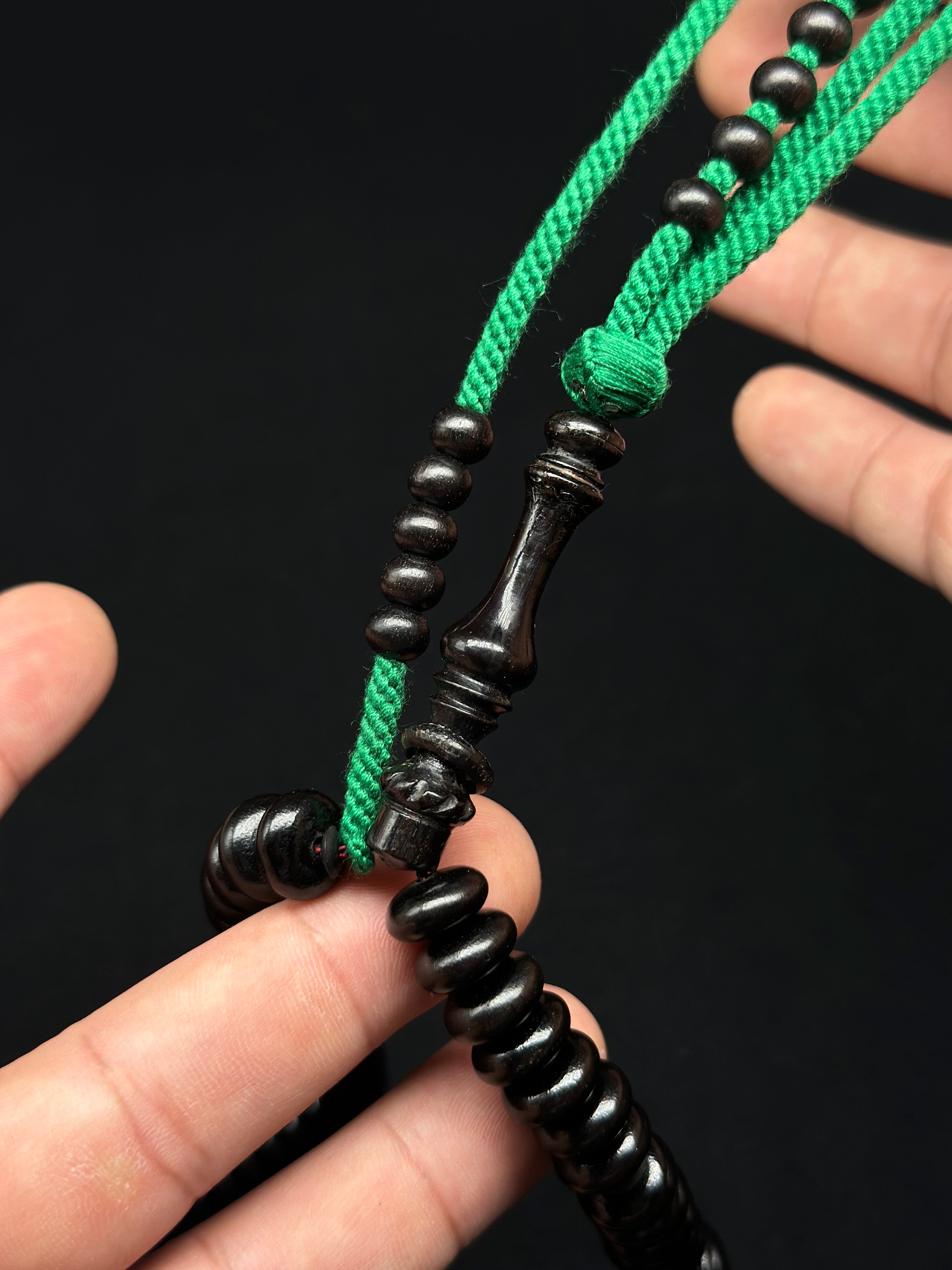 Pure Ebony Tasbih Rumi Model