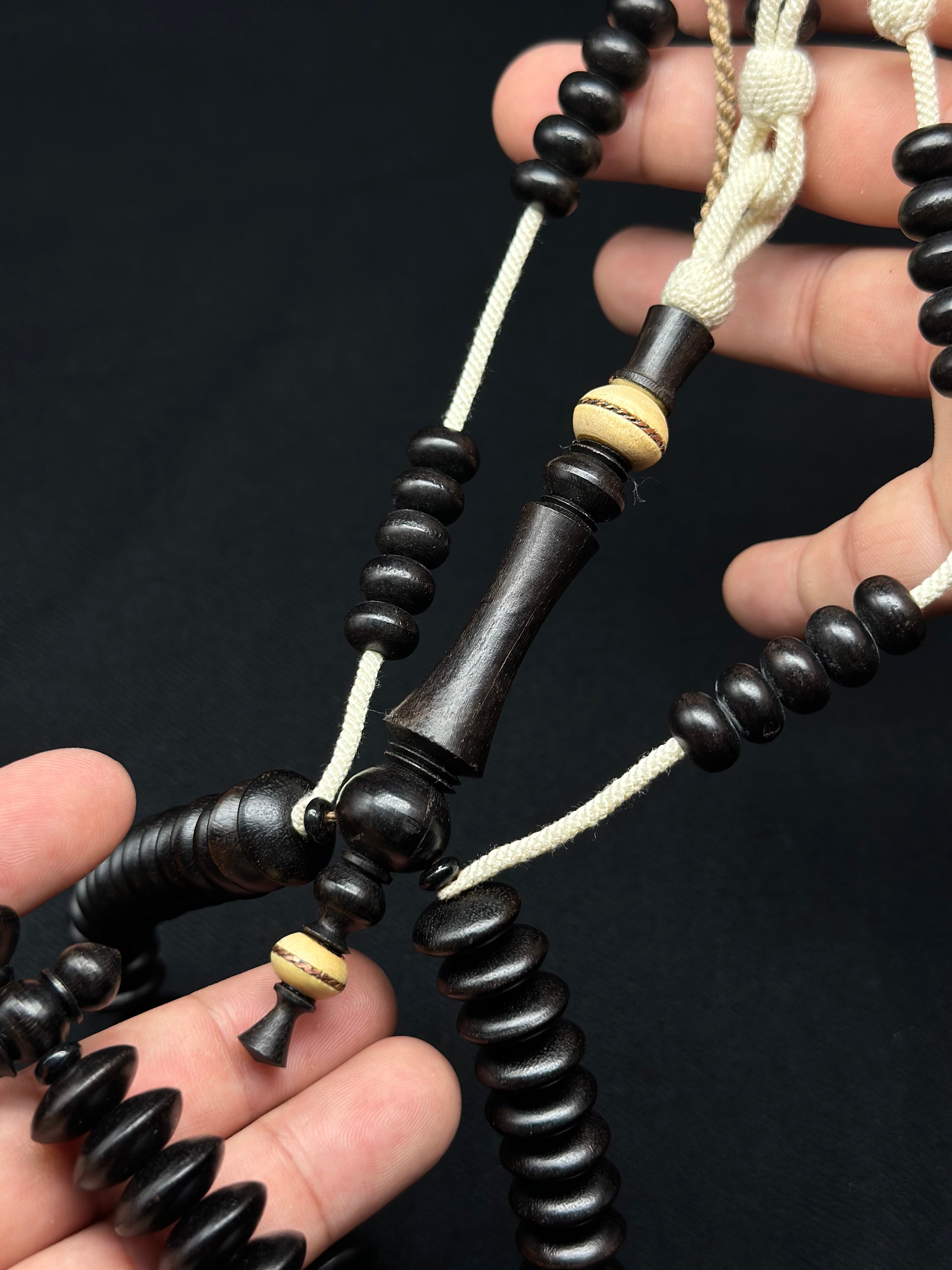 Pure Ebony Tasbih Mawlana Rumi Model (XL)