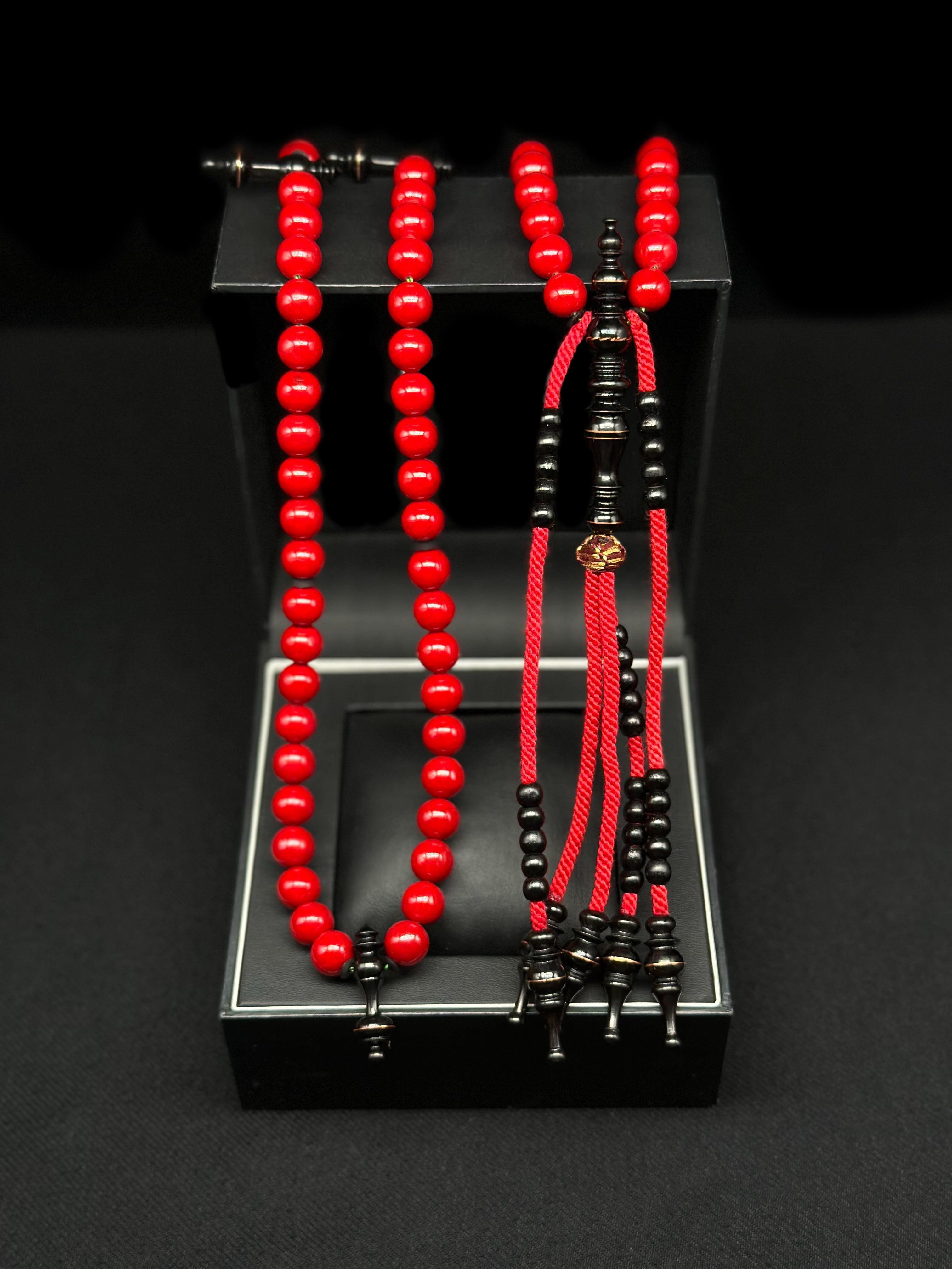 Red Marjan x Ebony Tasbih