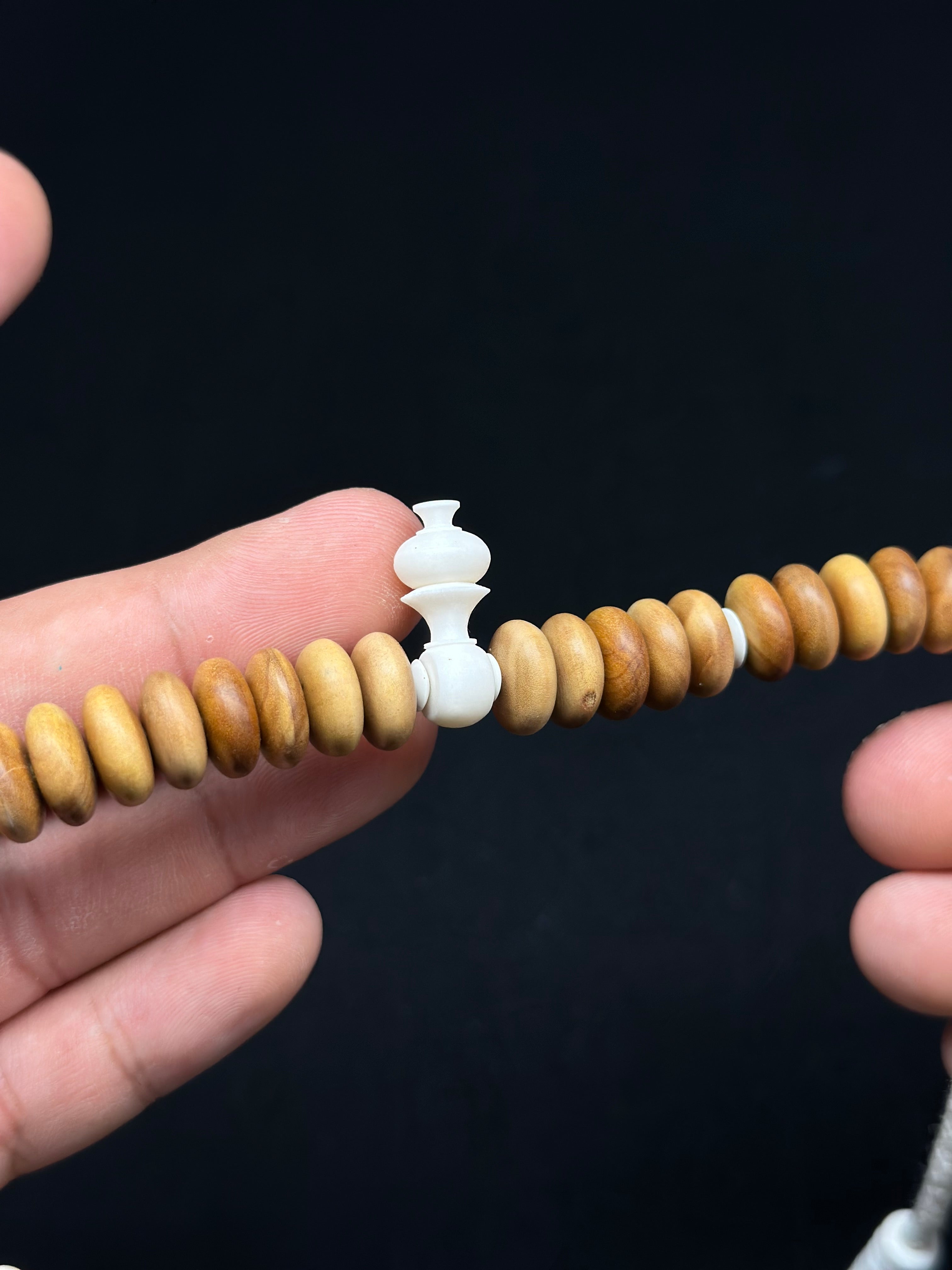 Pure Sandalwood x Cow Bone Tasbih (Grade A Fragrant)