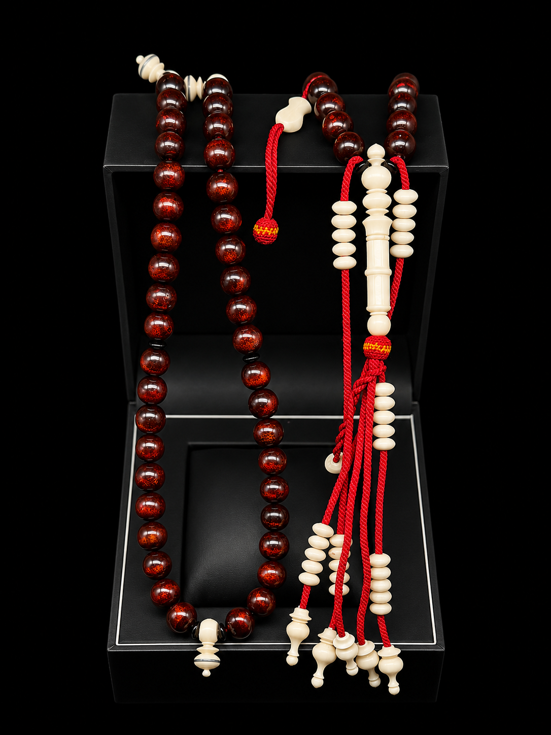 Limited Edition Red Yusr x Cow Bone Tasbih (L)