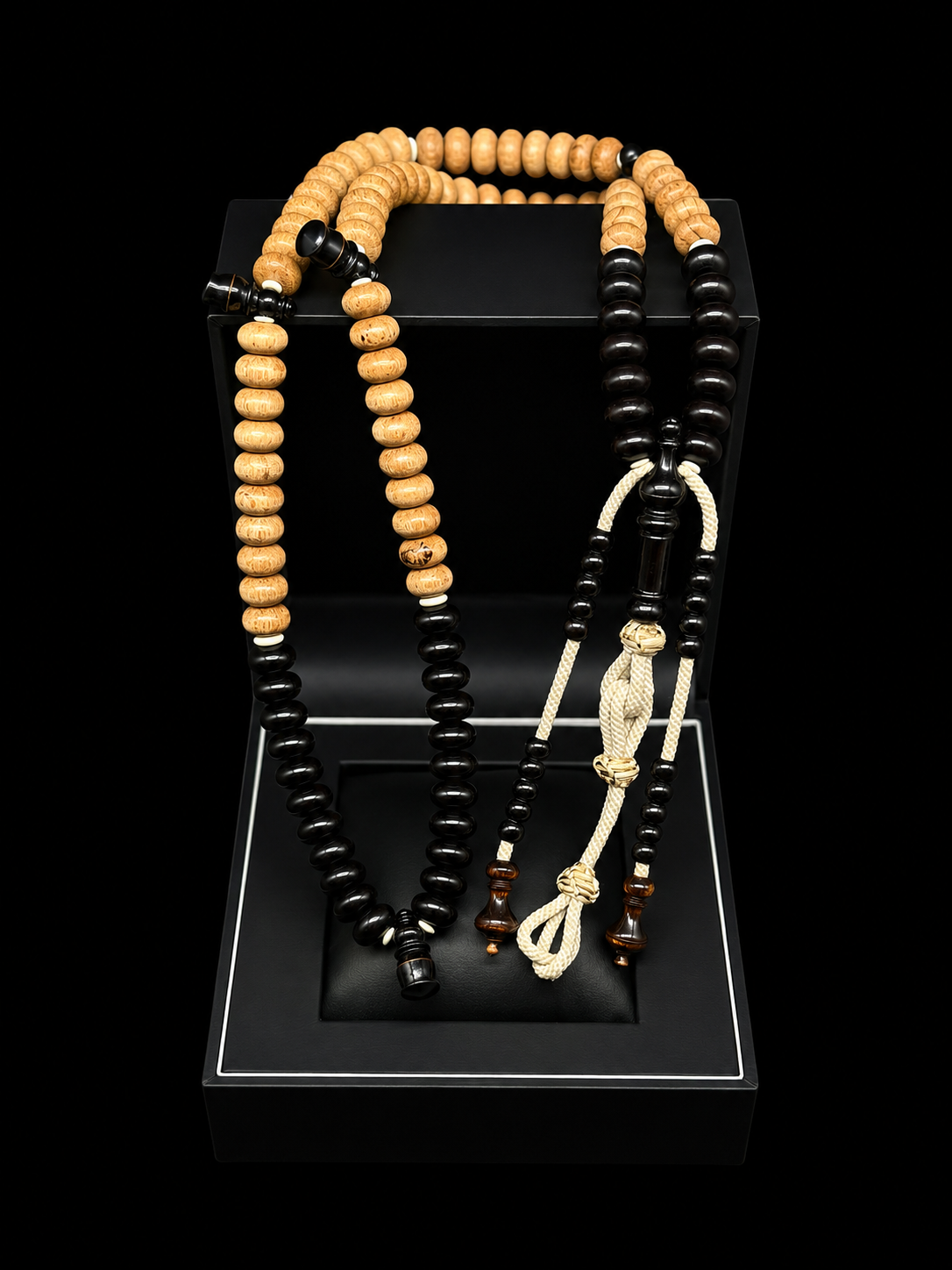 Ebony x Gold Yusr 5 Wood Combo Tasbih