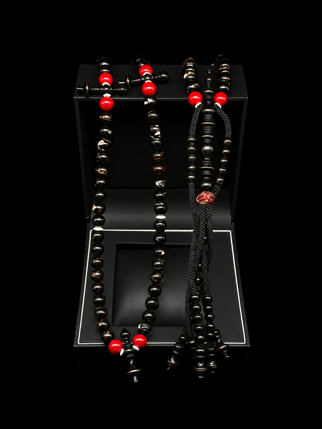 Antique Black Yusr x Red Marjan Tasbih (L)