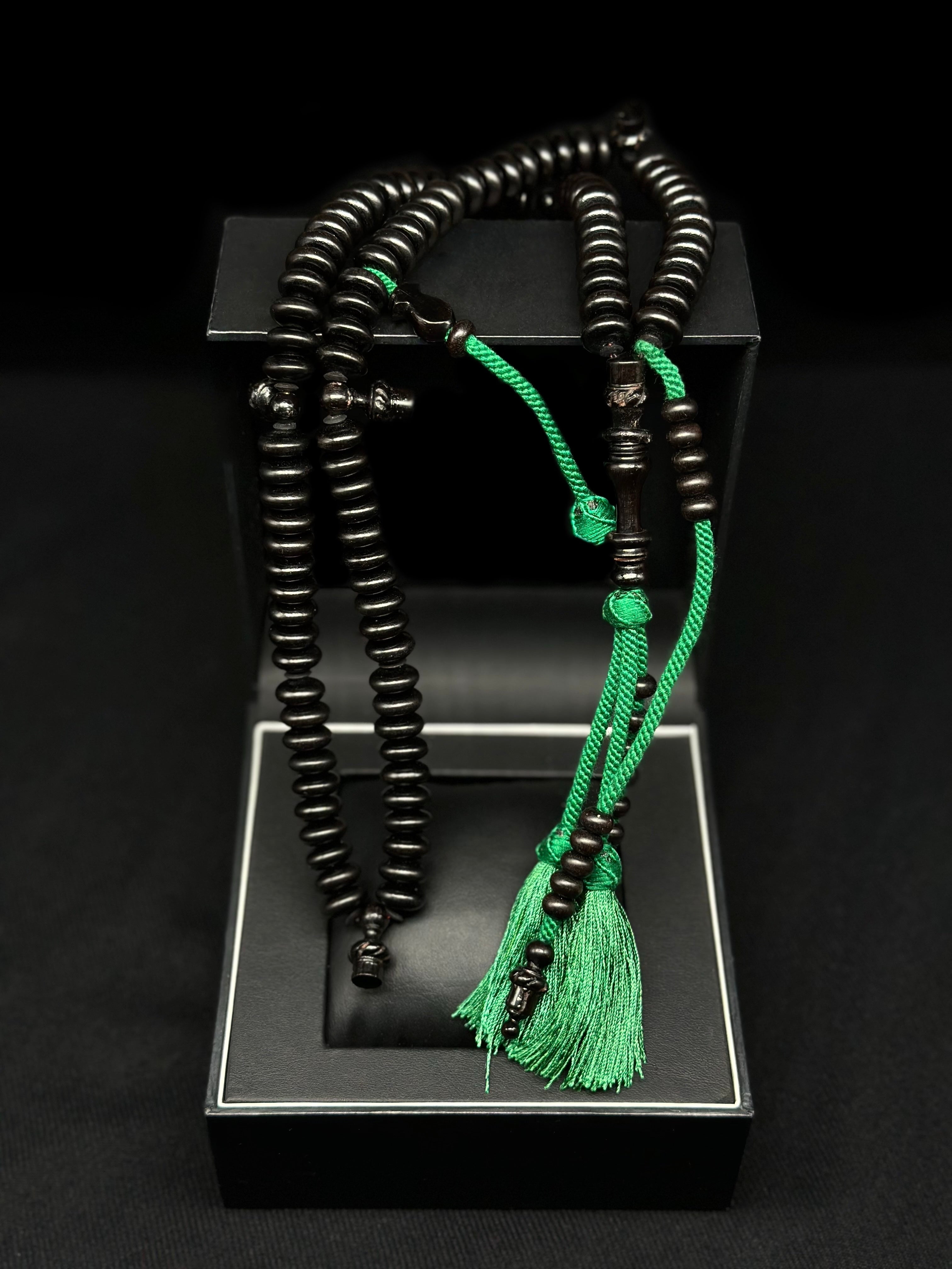 Pure Ebony Tasbih Rumi Model