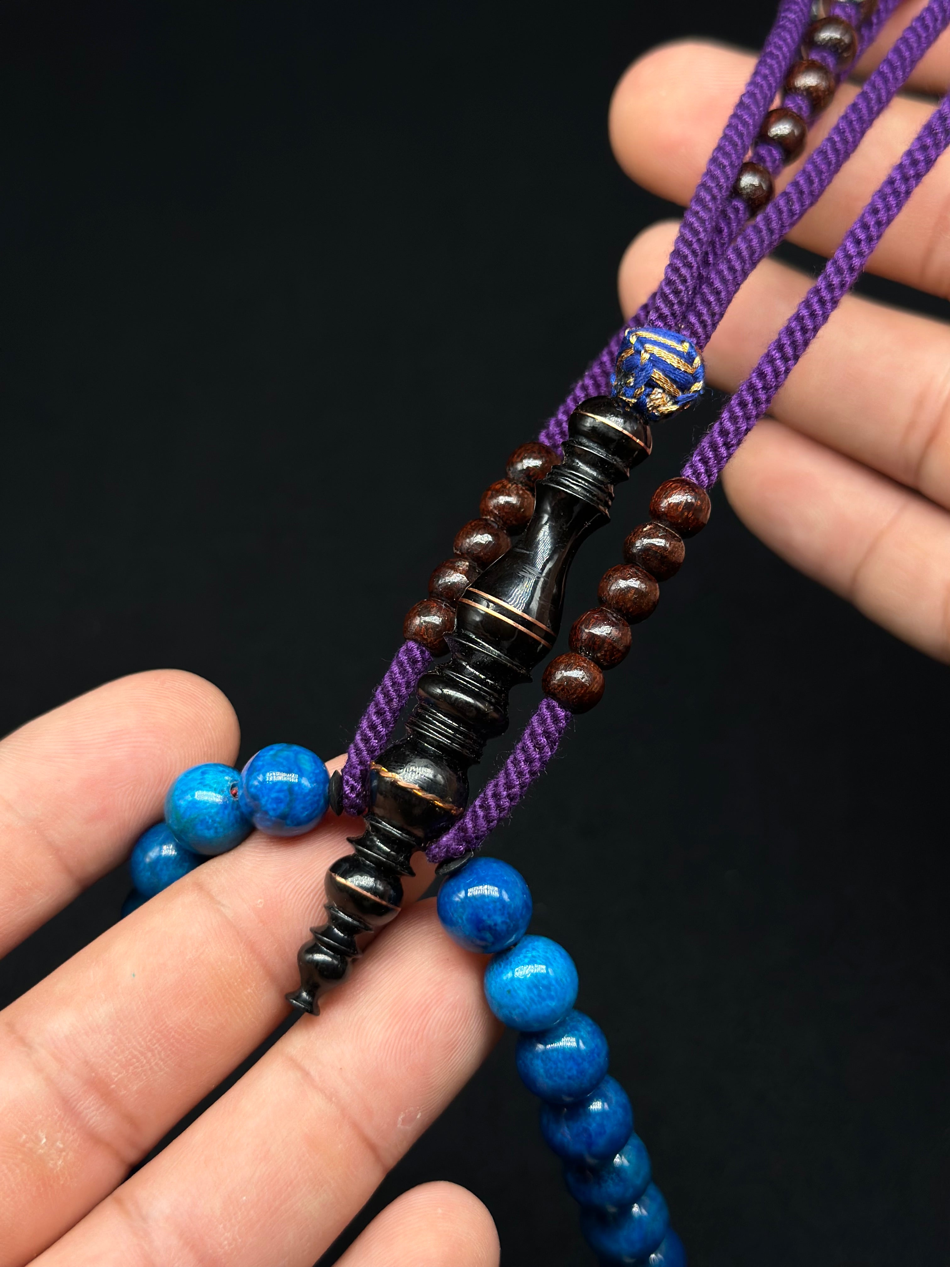 Blue Marjan x Ebony x Tamarind Tasbih (L)