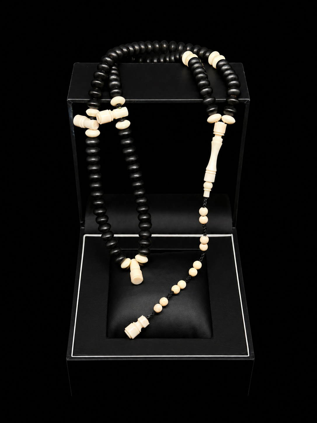 Pure Ebony x Cow Bone Tasbih (Adjustable)