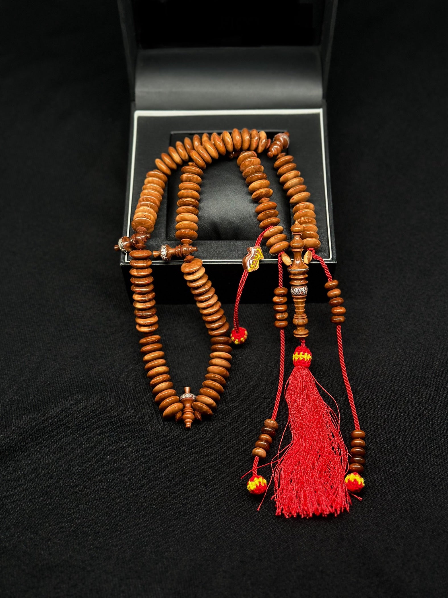 Pure Kuka Tasbih With Custom Alif & Dividers With Prophetic Sandal