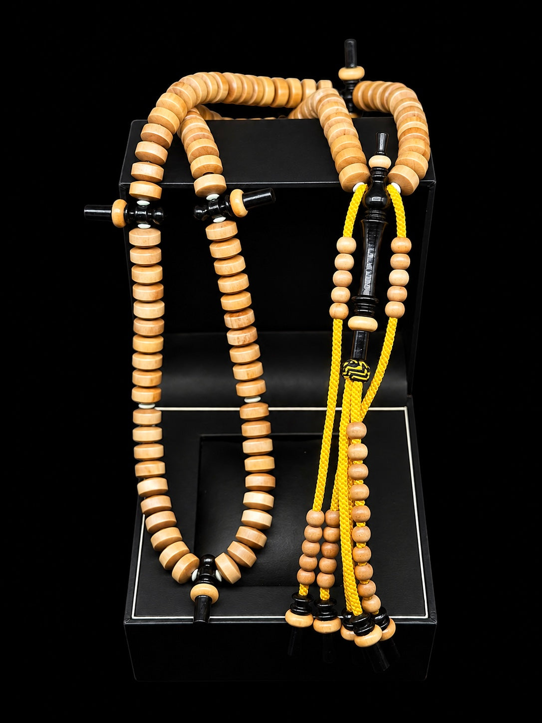 Grade A King Sandalwood x Ebony Rumi Model Tasbih (Fragrant)