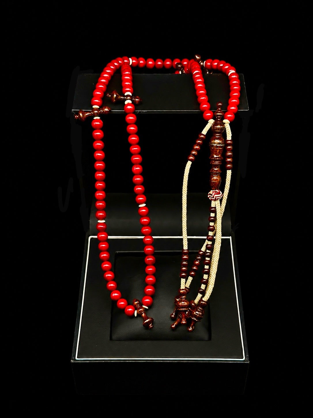 Red Marjan x Tamarind x Bone Tasbih (S)
