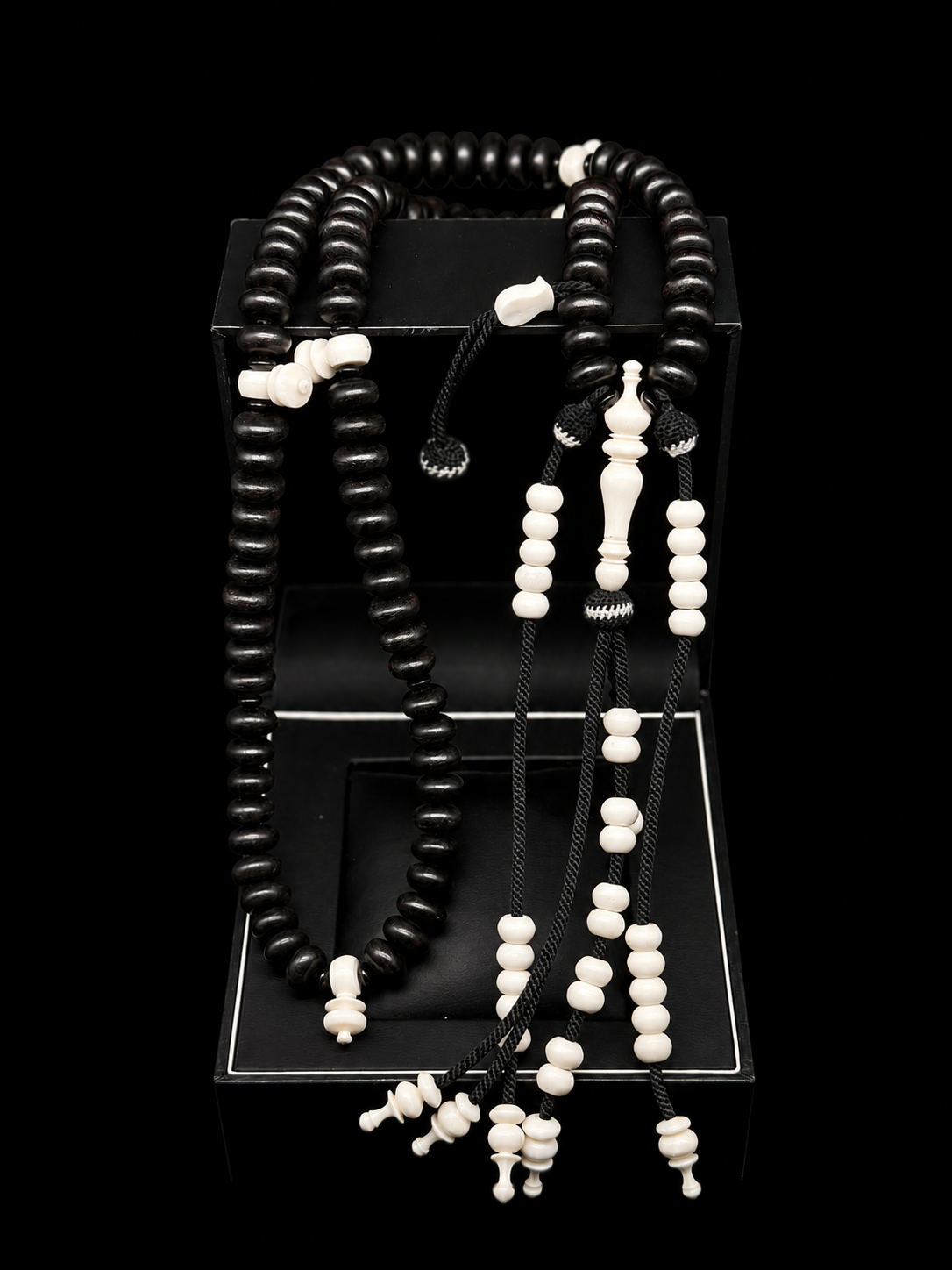 Pure Ebony x Bone Tasbih