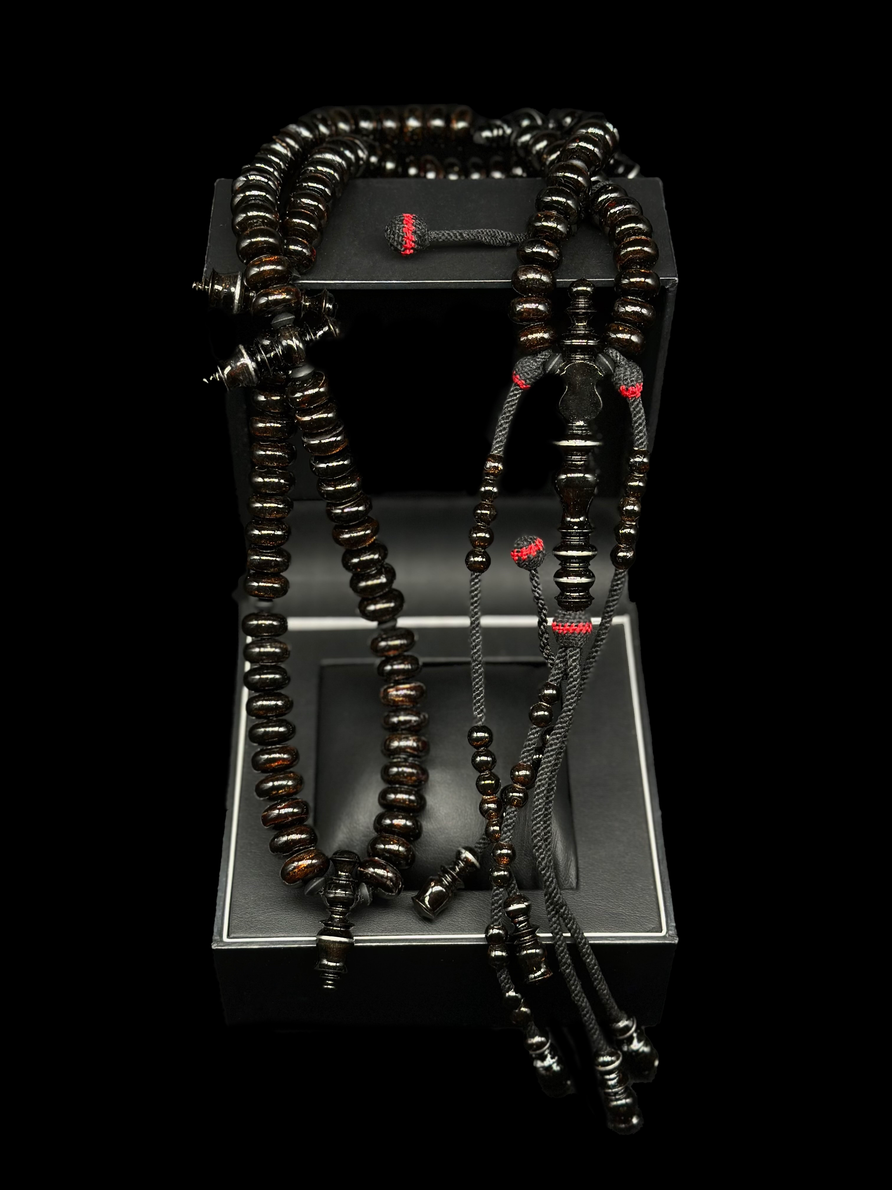Pure Black Yusr Tasbih With Custom Alif