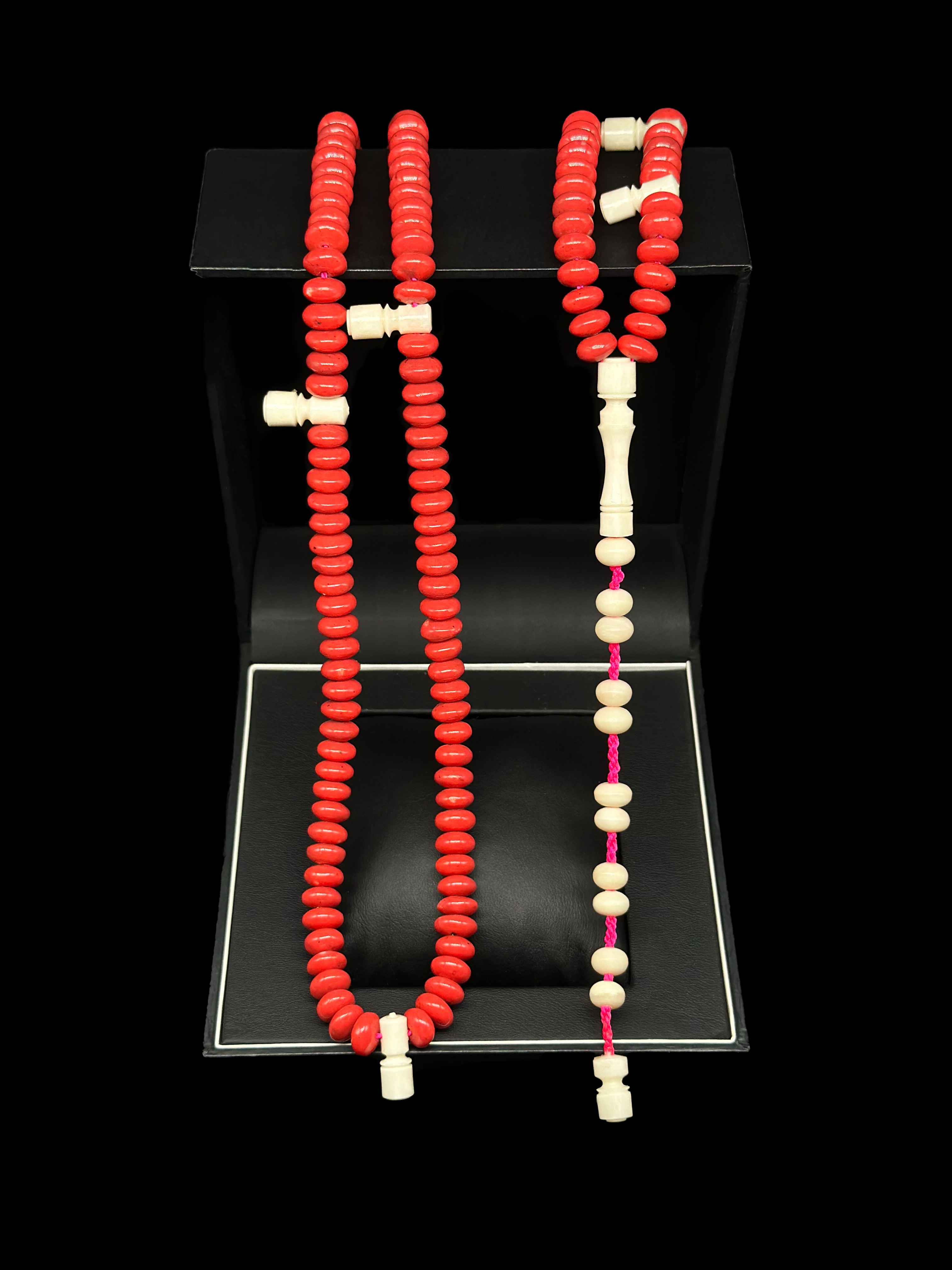 Pink Marjan x Cow Bone 200 Tasbih