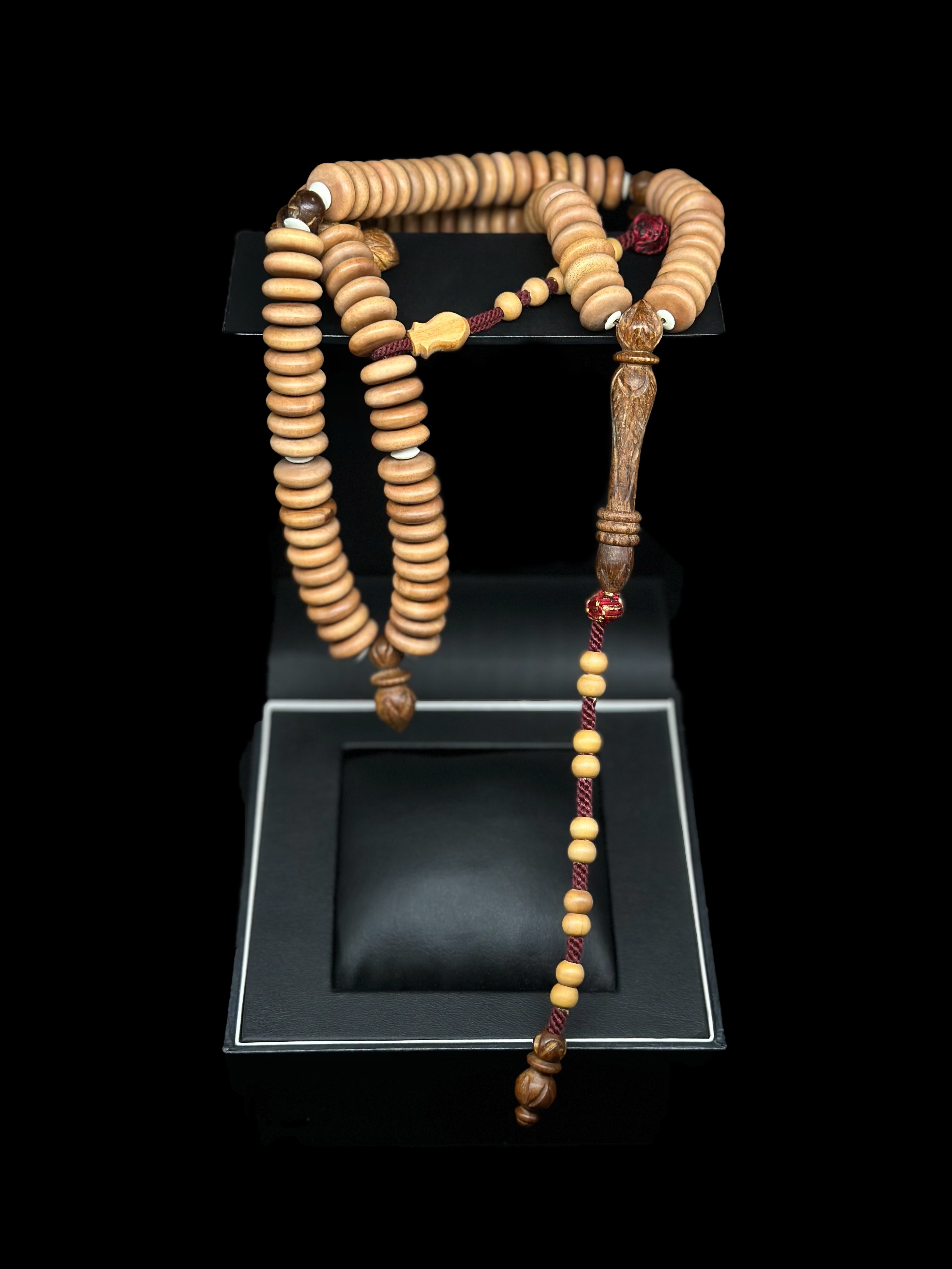 Limited Edition Grade A Sandalwood x Oud Agarwood Carved Model With Triple Ring Alif (Fragrant)