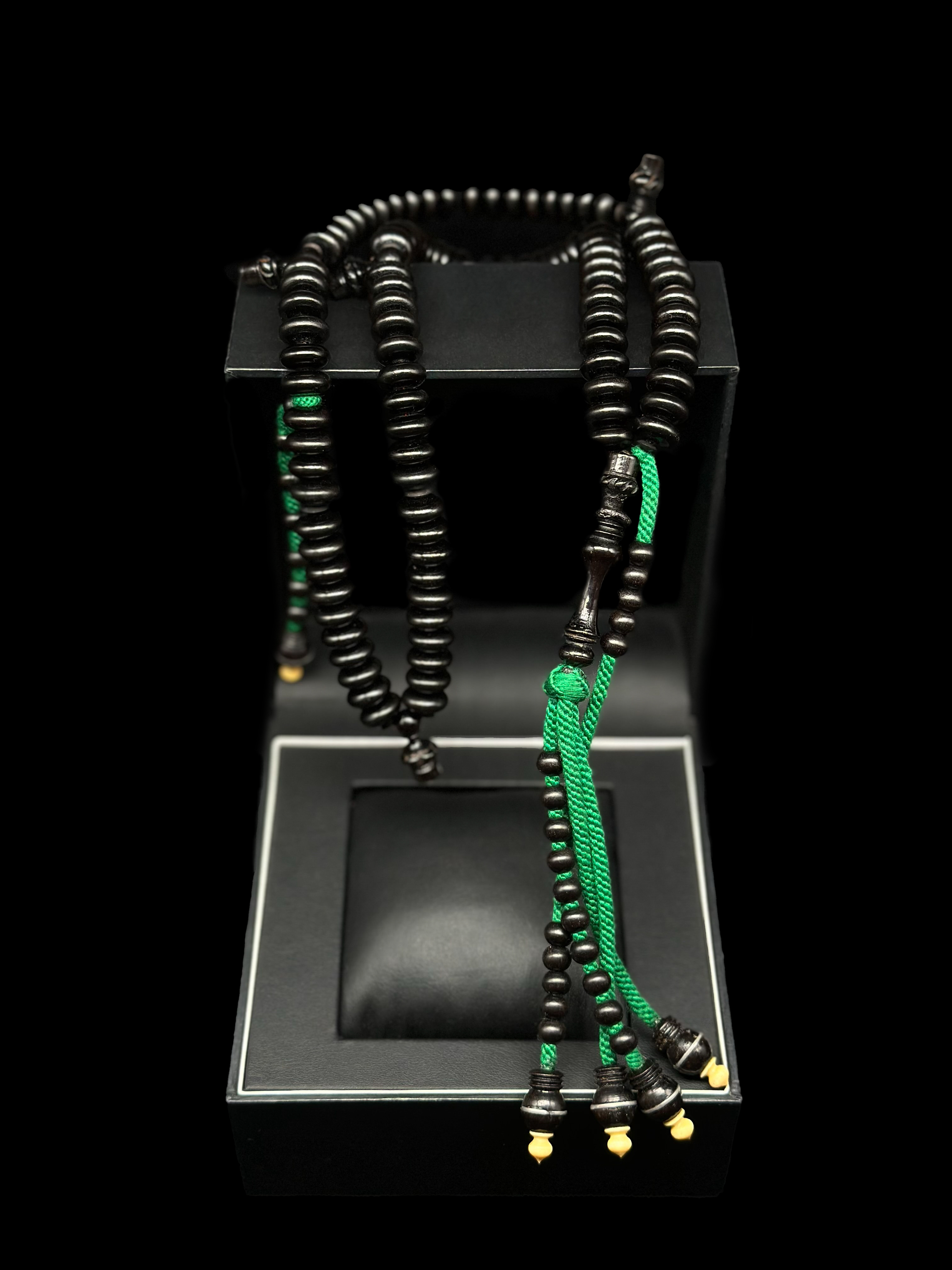Pure Ebony Tasbih Rumi Model