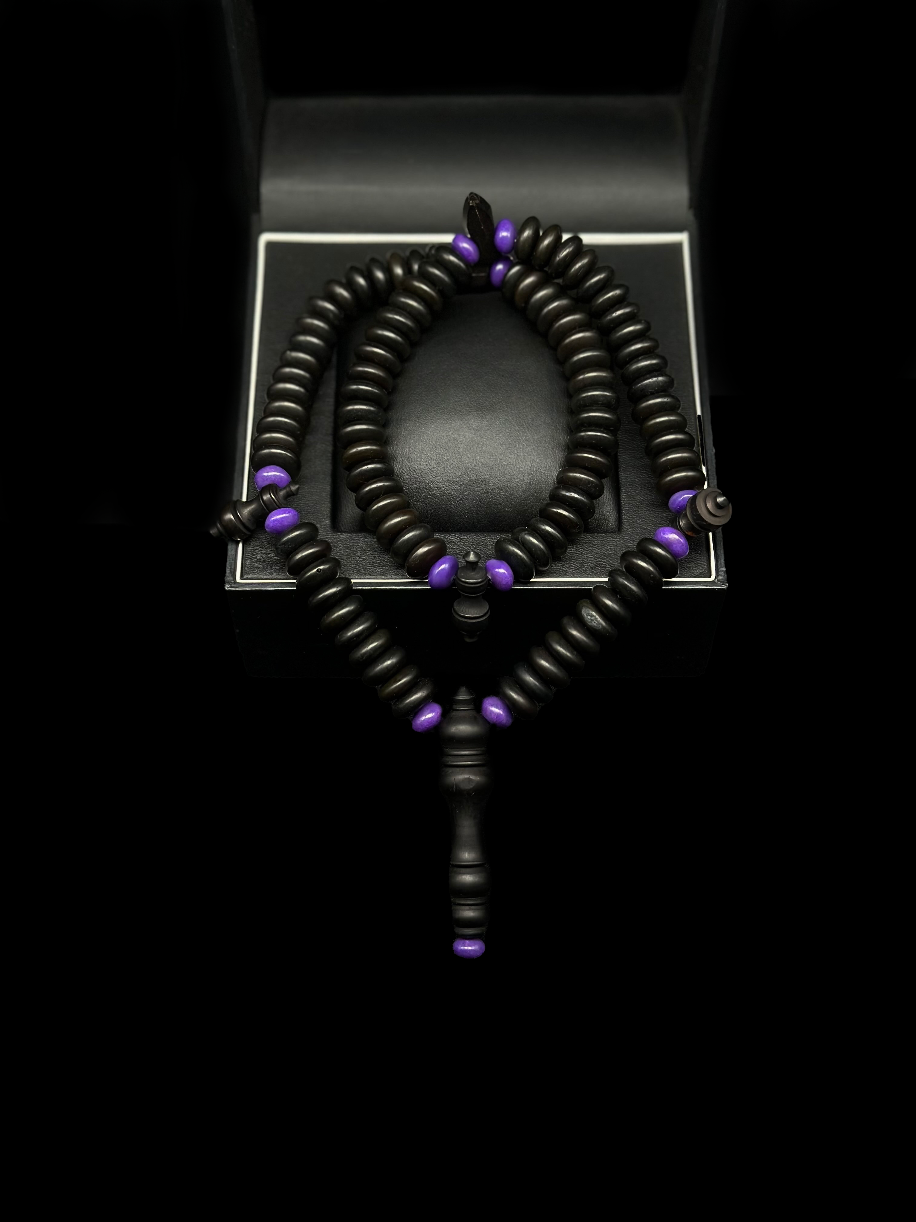 Ebony x Purple Marjan Tasbih