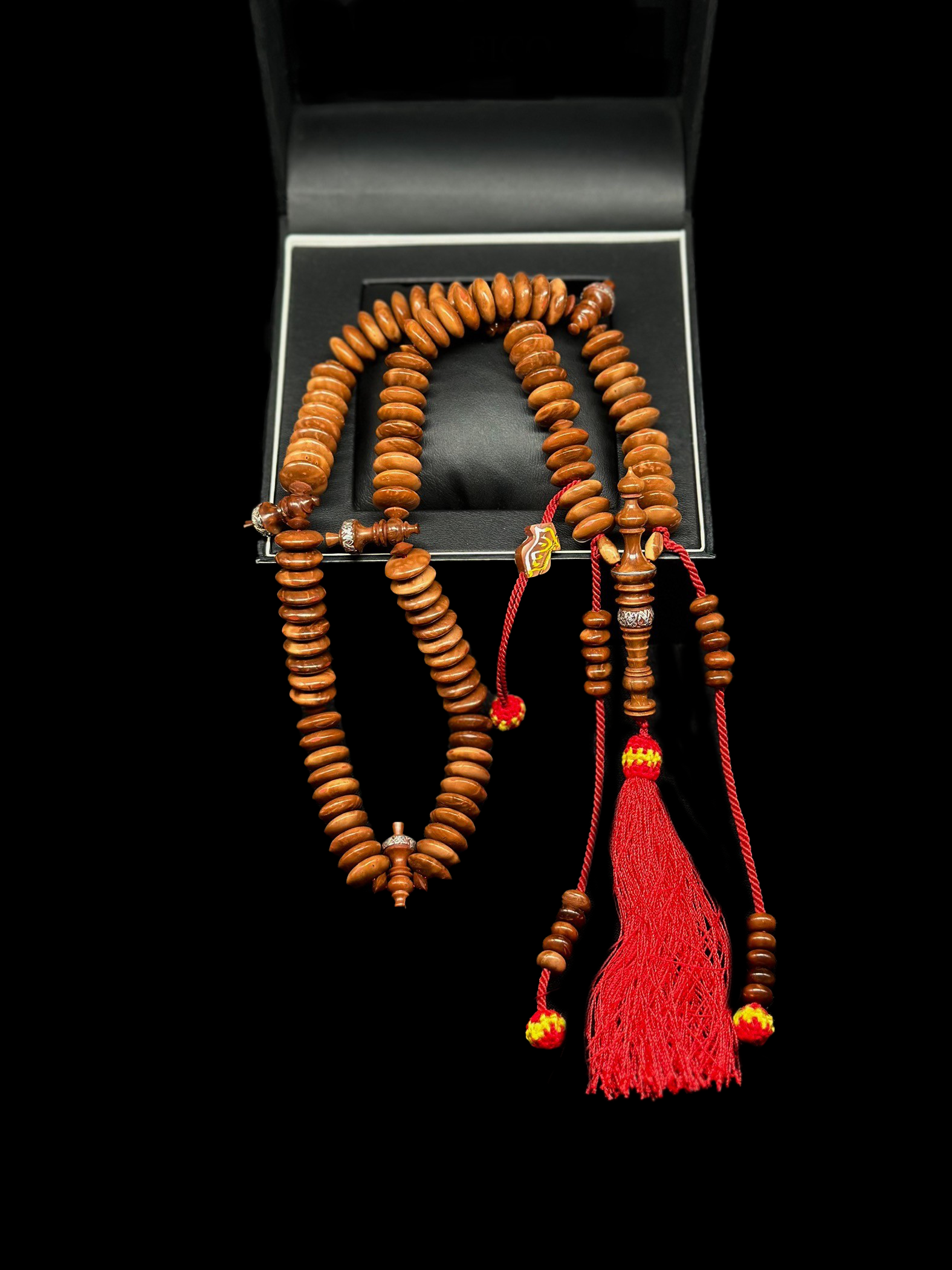 Pure Kuka Tasbih With Custom Alif & Dividers With Prophetic Sandal