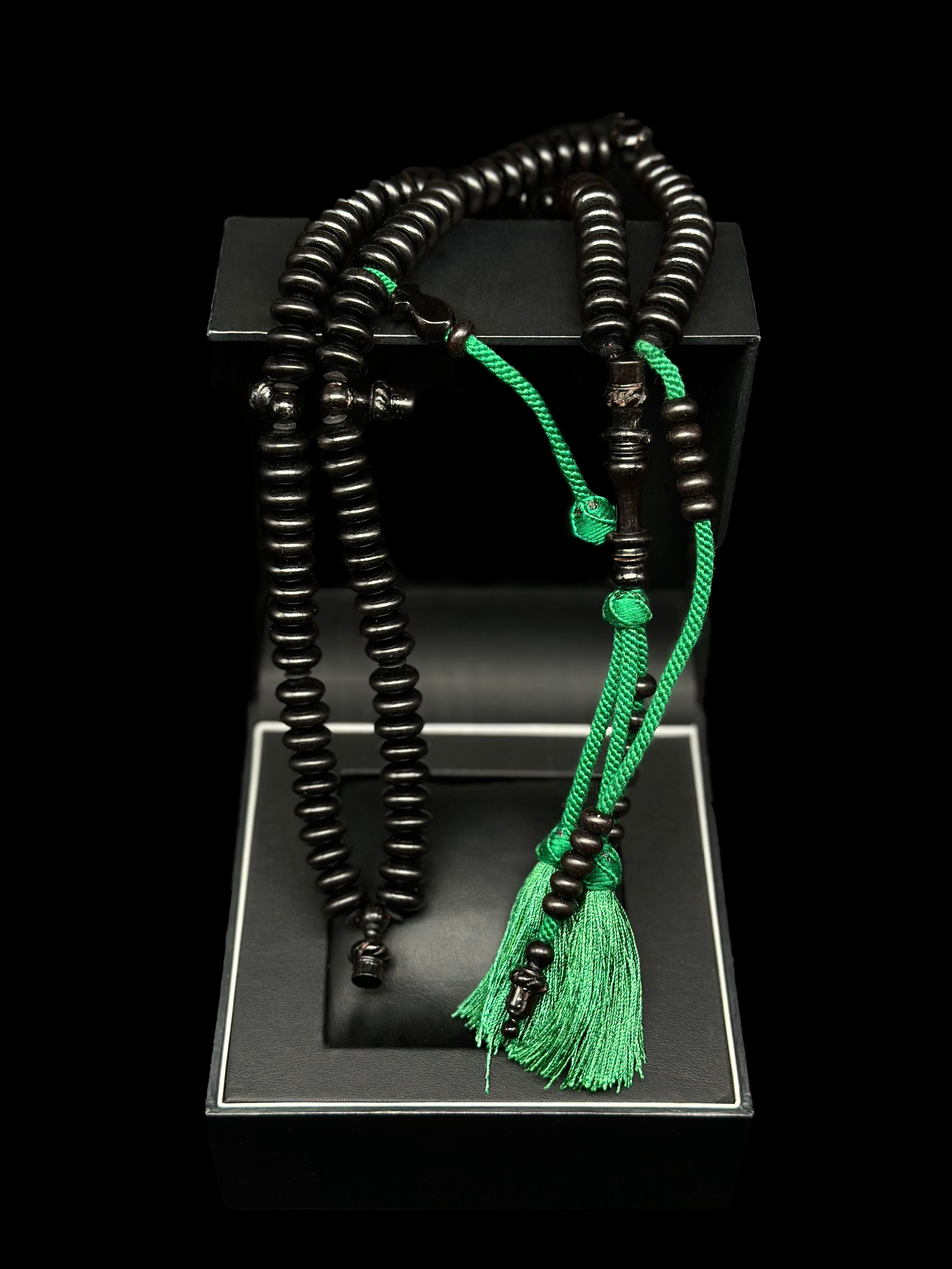Pure Ebony Tasbih Rumi Model