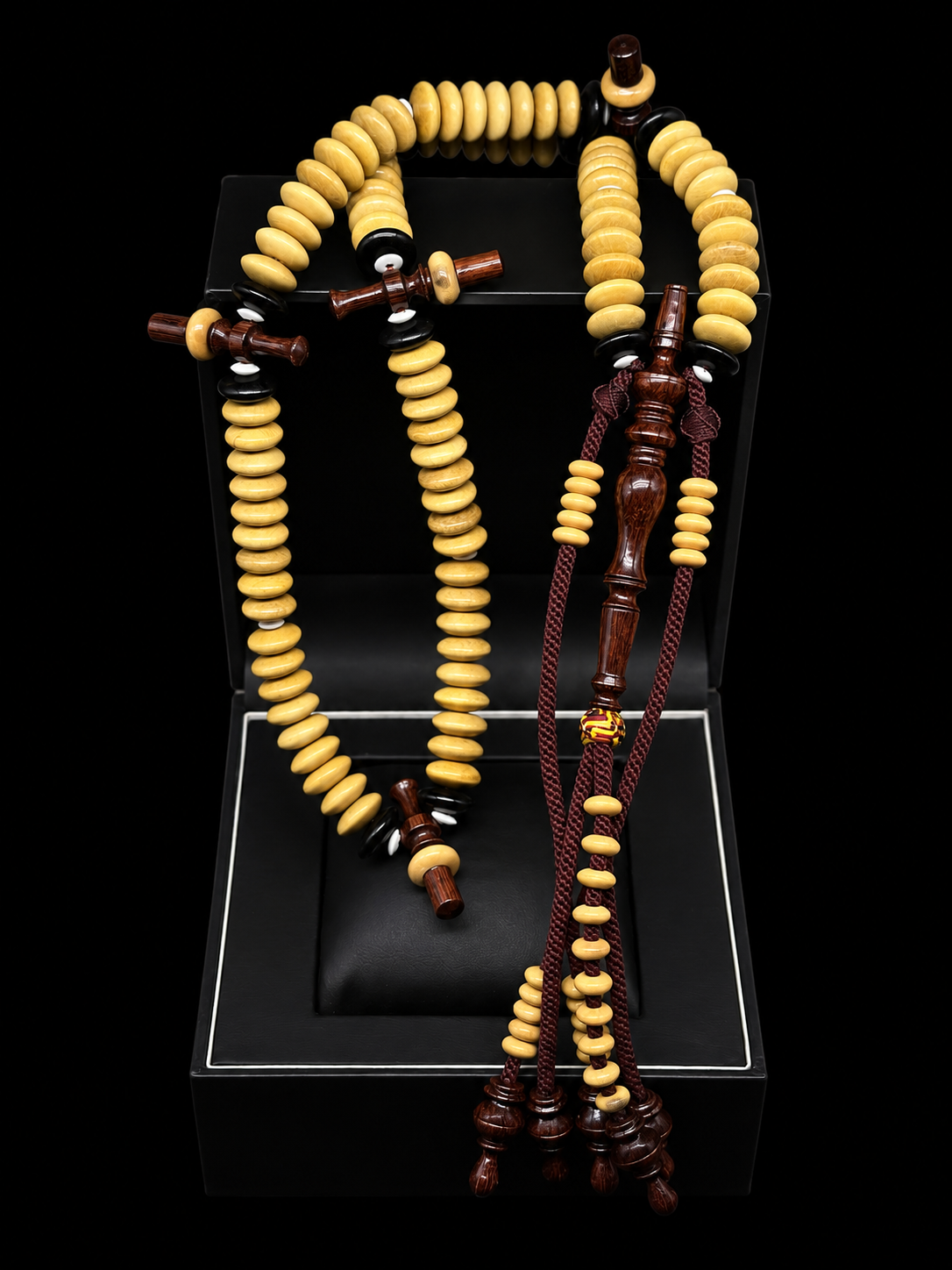 Kemuning x Tamarind x Ebony x Cow Bone Tasbih Rumi Model