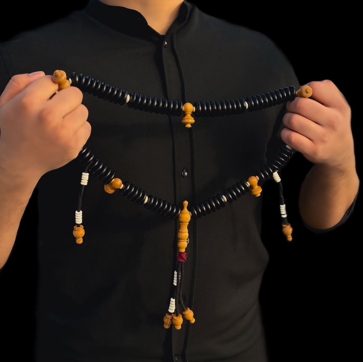Pure Ebony x Sandalwood Tasbih (XL)