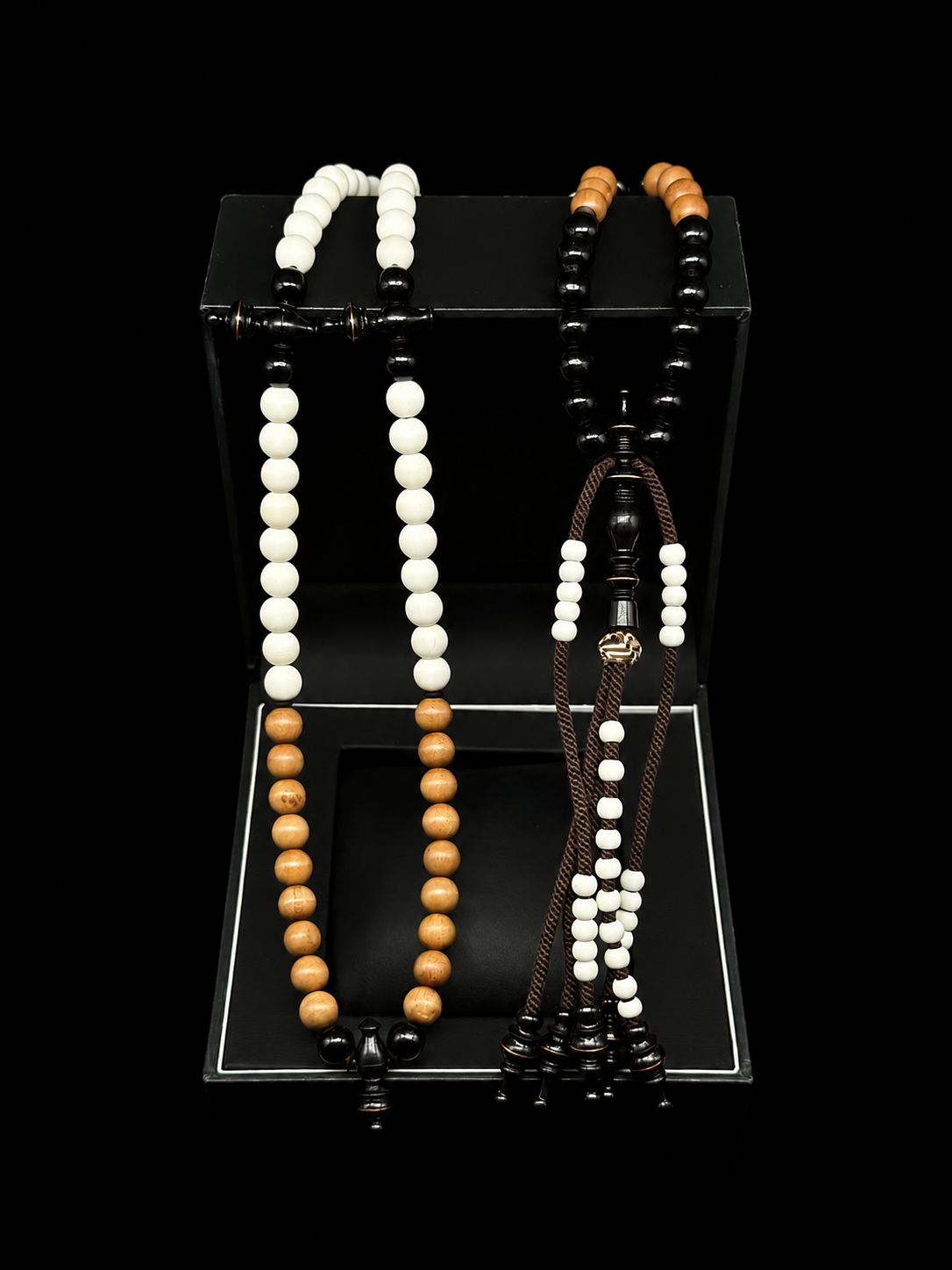 Ebony x Cow Bone x Grade A Sandalwood Tasbih