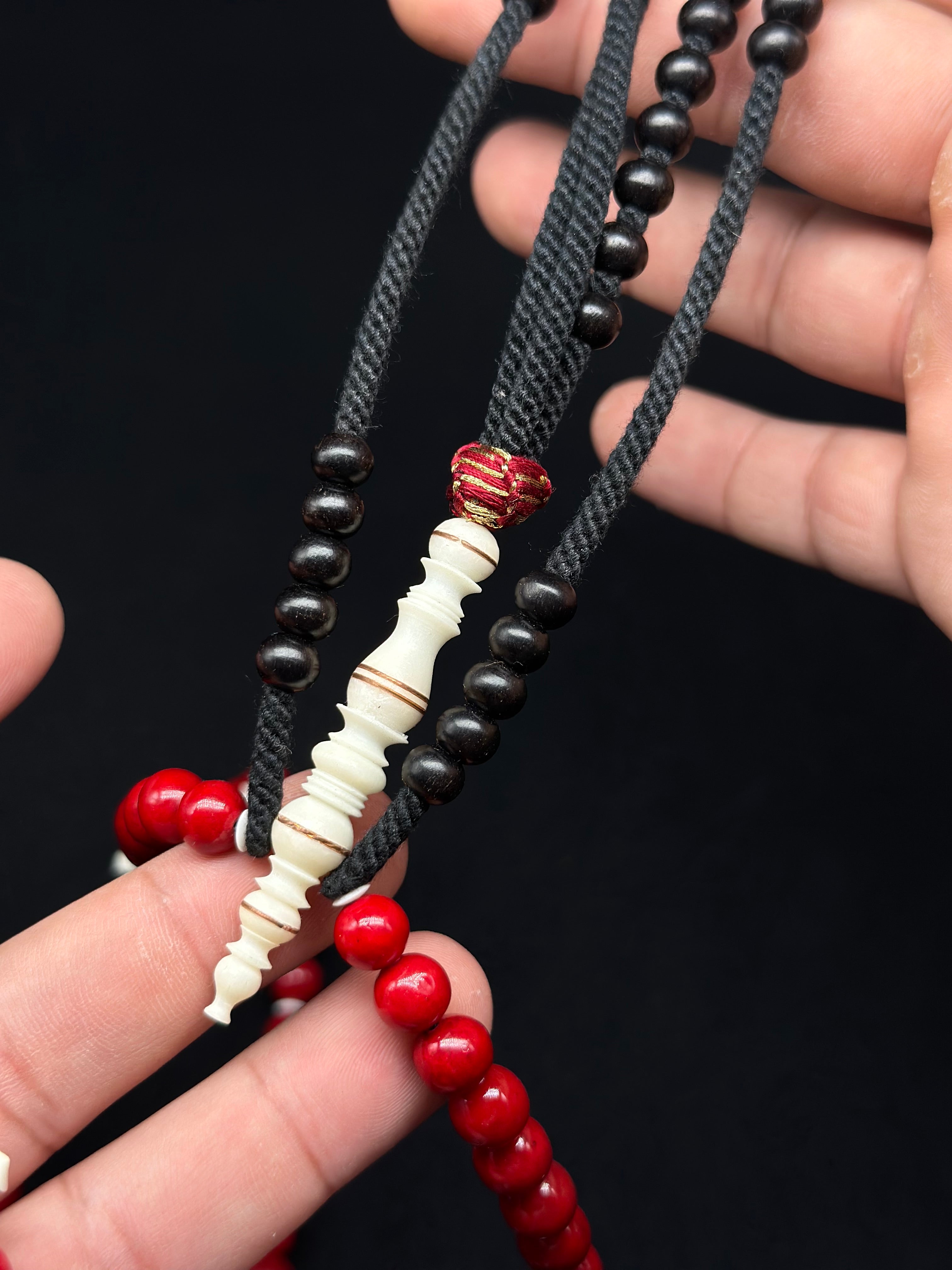 Red Marjan x Cow Bone Tasbih