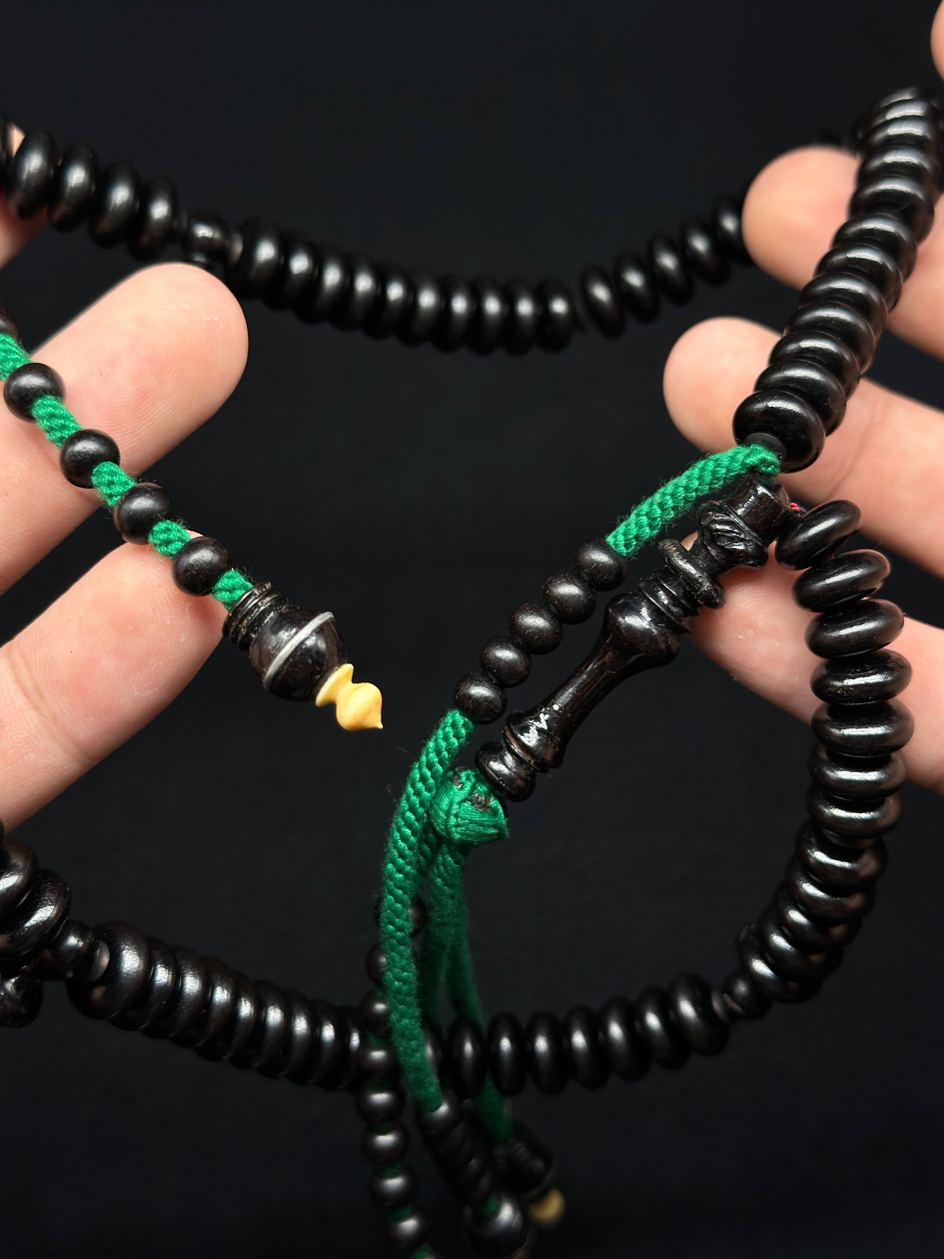 Pure Ebony Tasbih Rumi Model