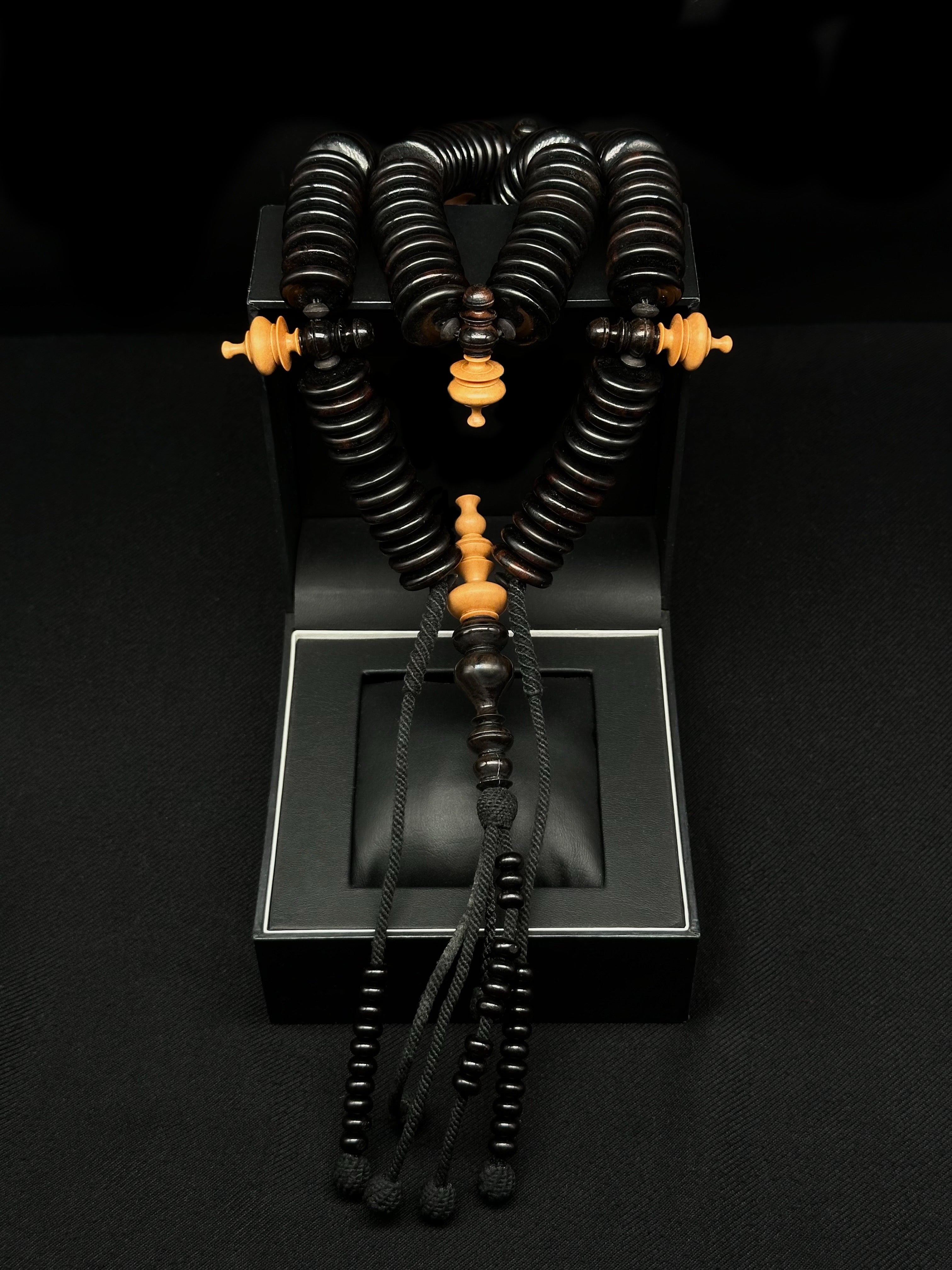 Pure Ebony x Sandalwood Tasbih (XL)