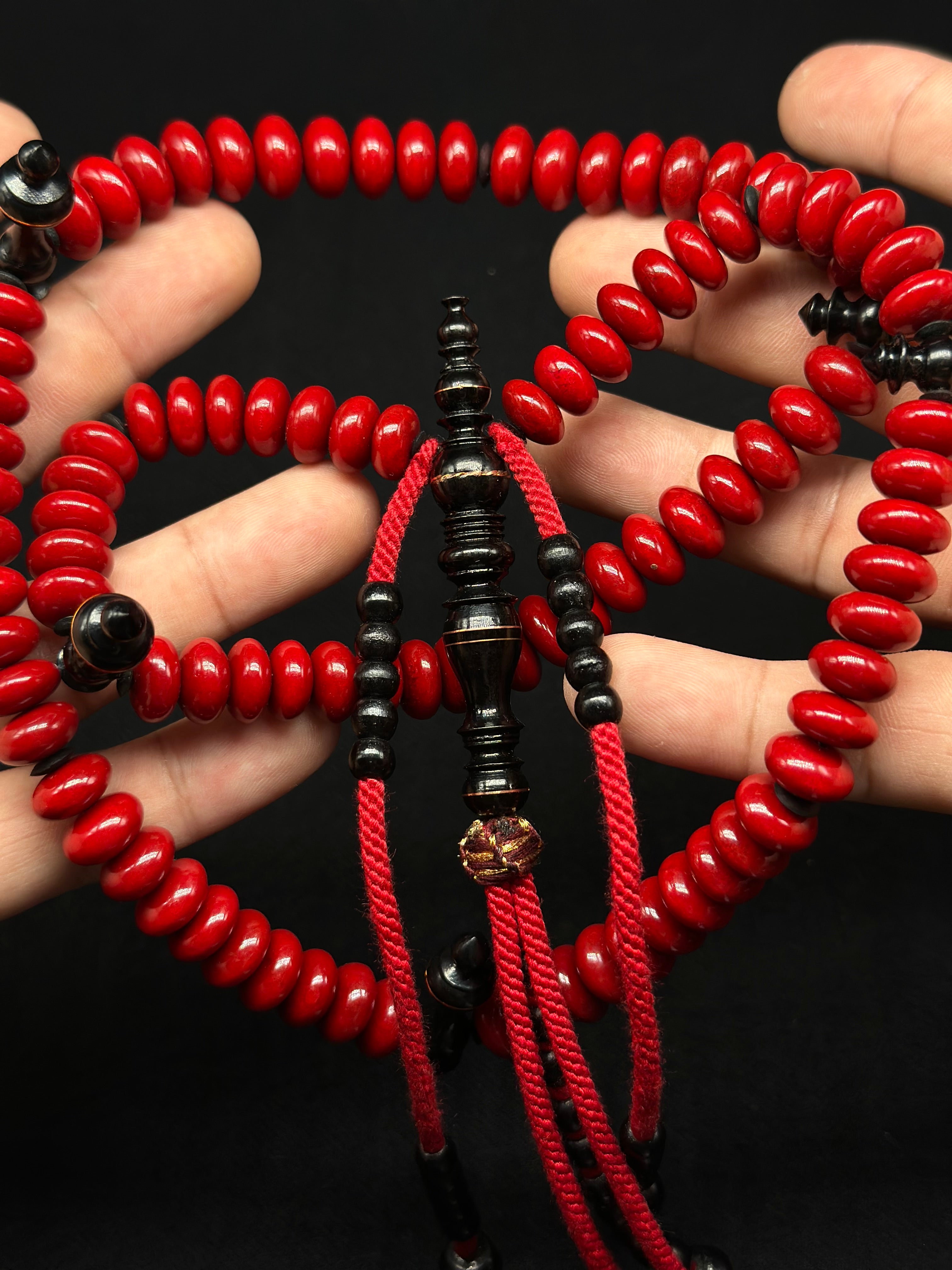 Red Marjan x Ebony Tasbih