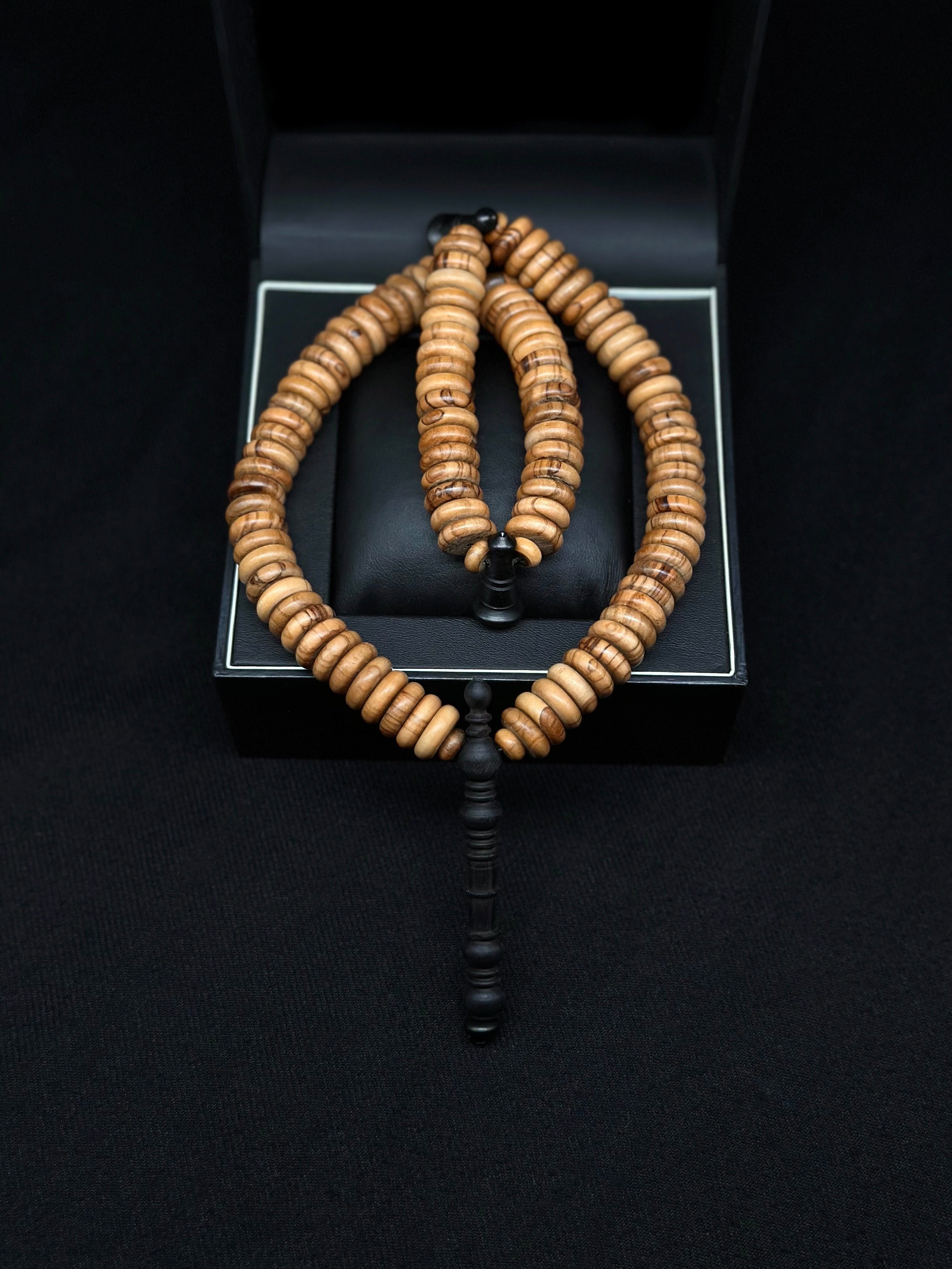 Olive Wood x Ebony Darqawi Tasbih