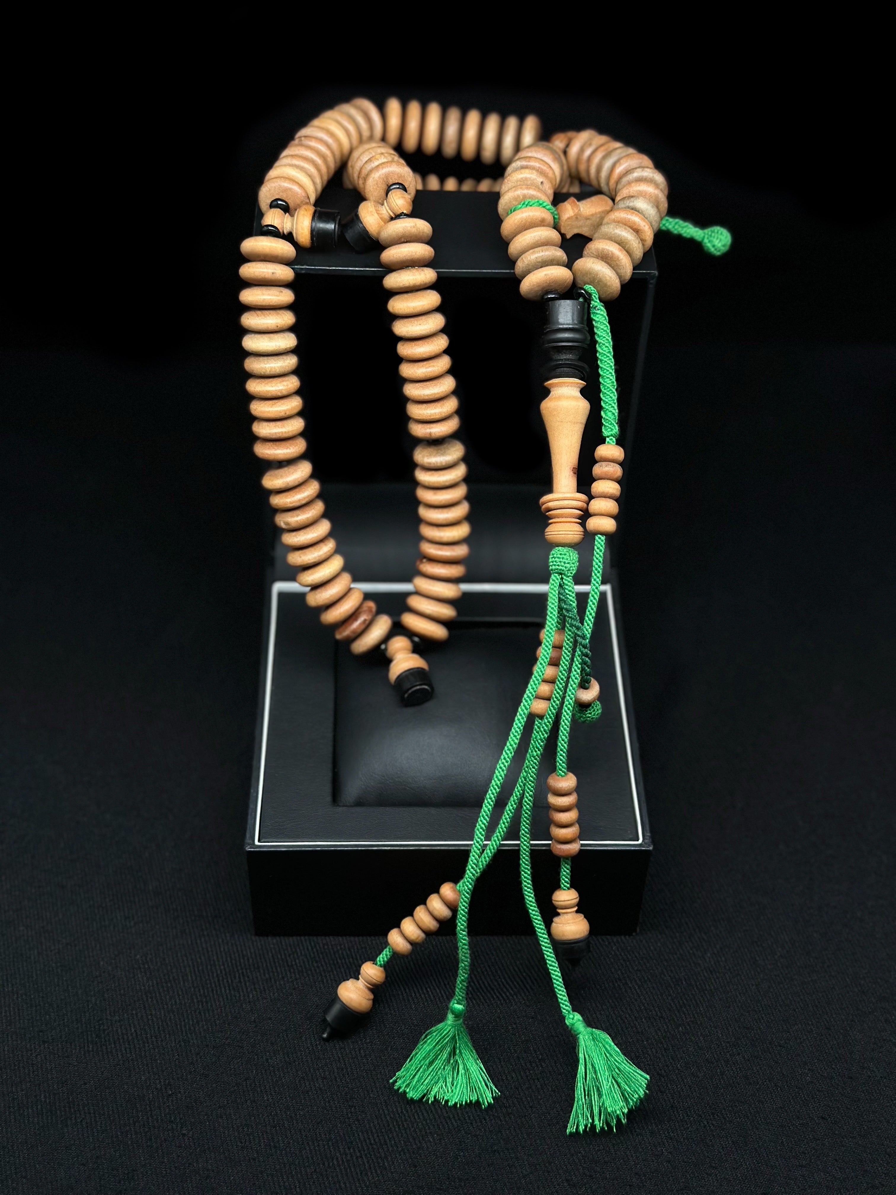 Sandalwood x Ebony Tasbih Rumi Model With Custom Alif