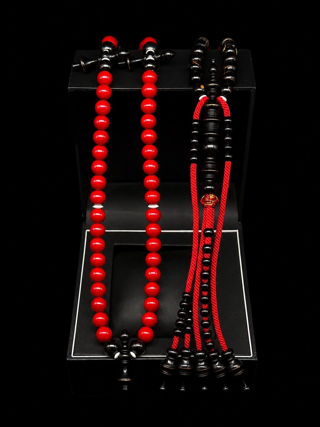 Antique Black Yusr x Red Marjan Tasbih (L)