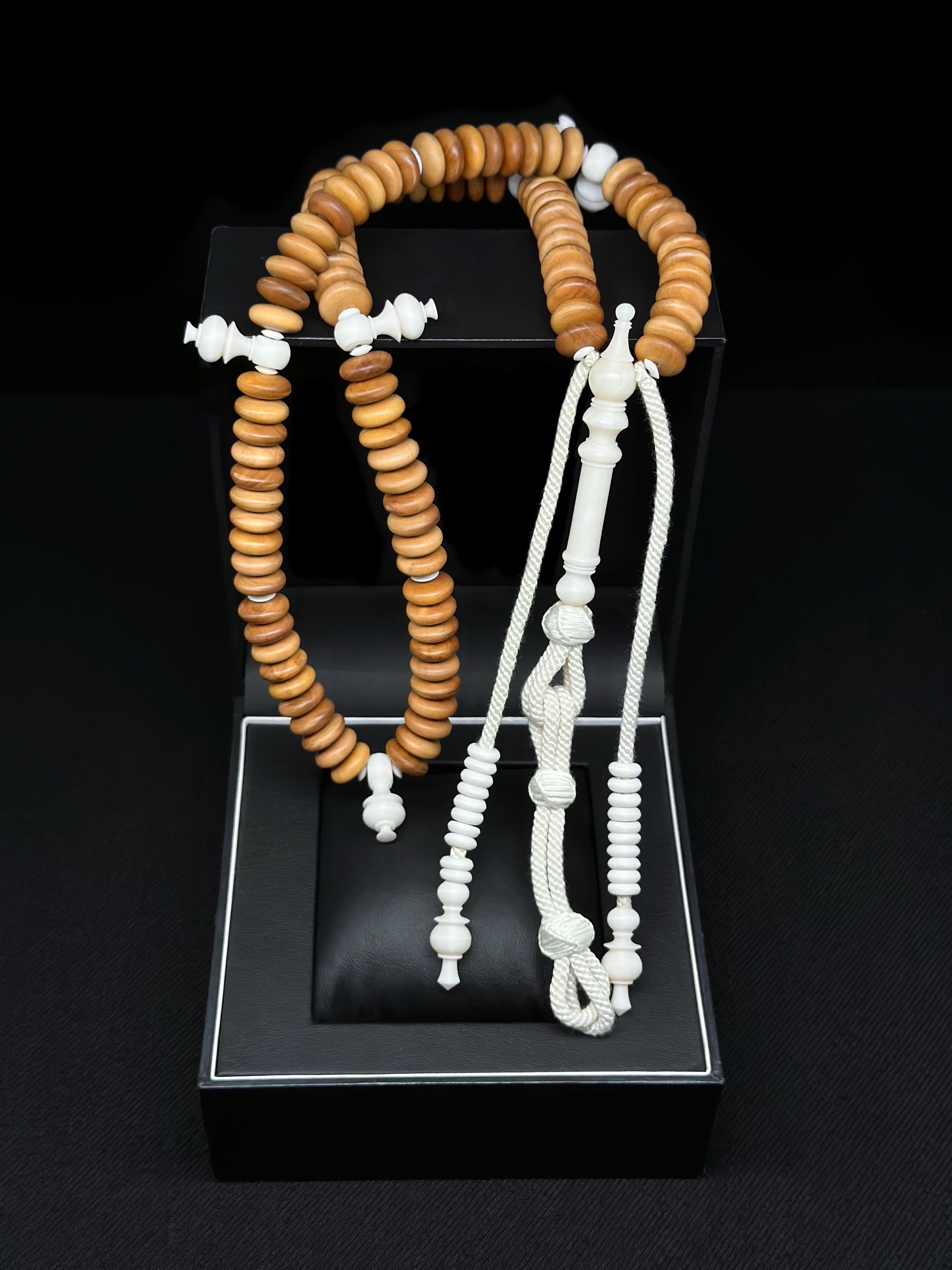 Pure Sandalwood x Cow Bone Tasbih (Grade A Fragrant)