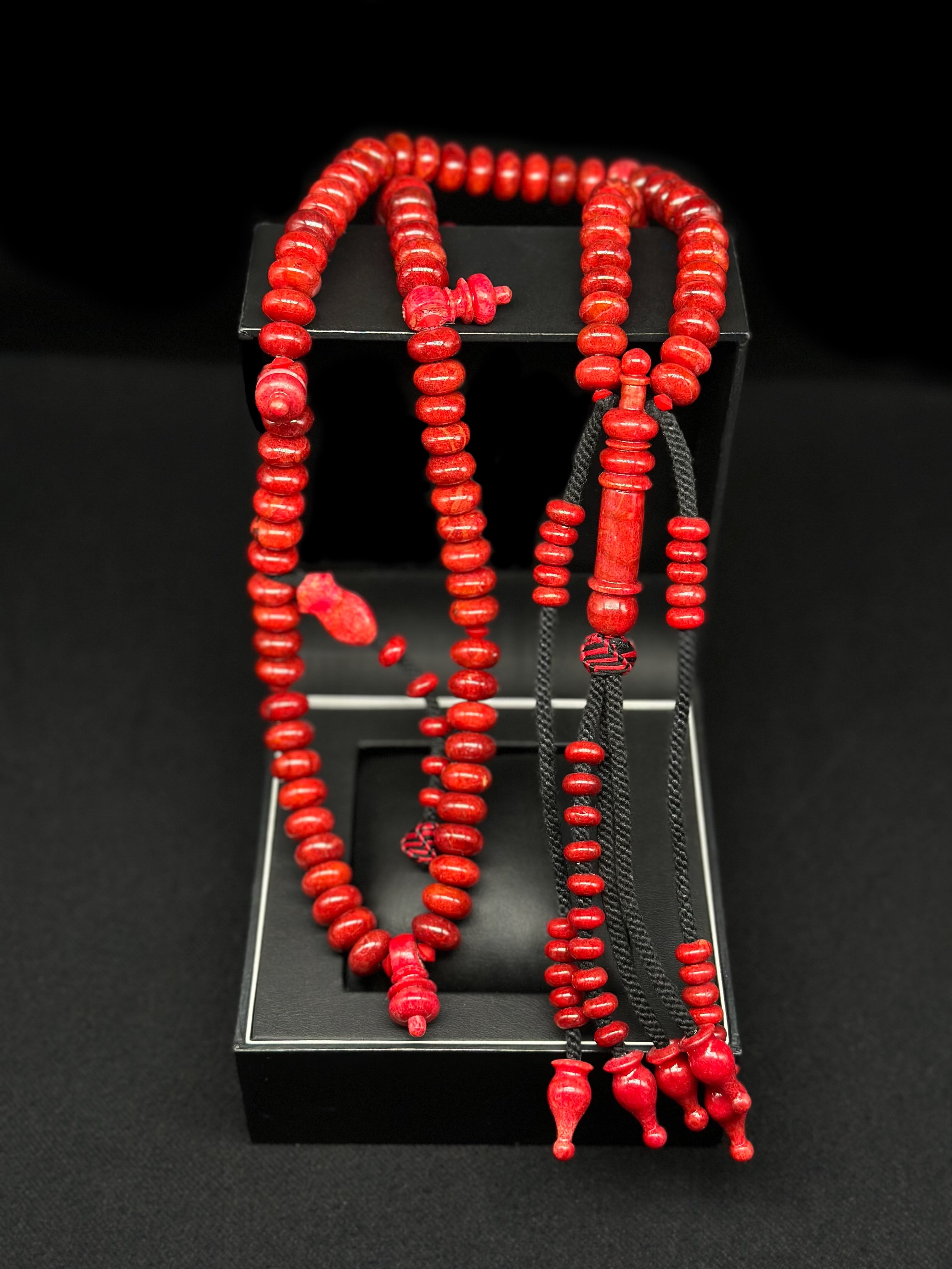 Pure Red Marjan Tasbih