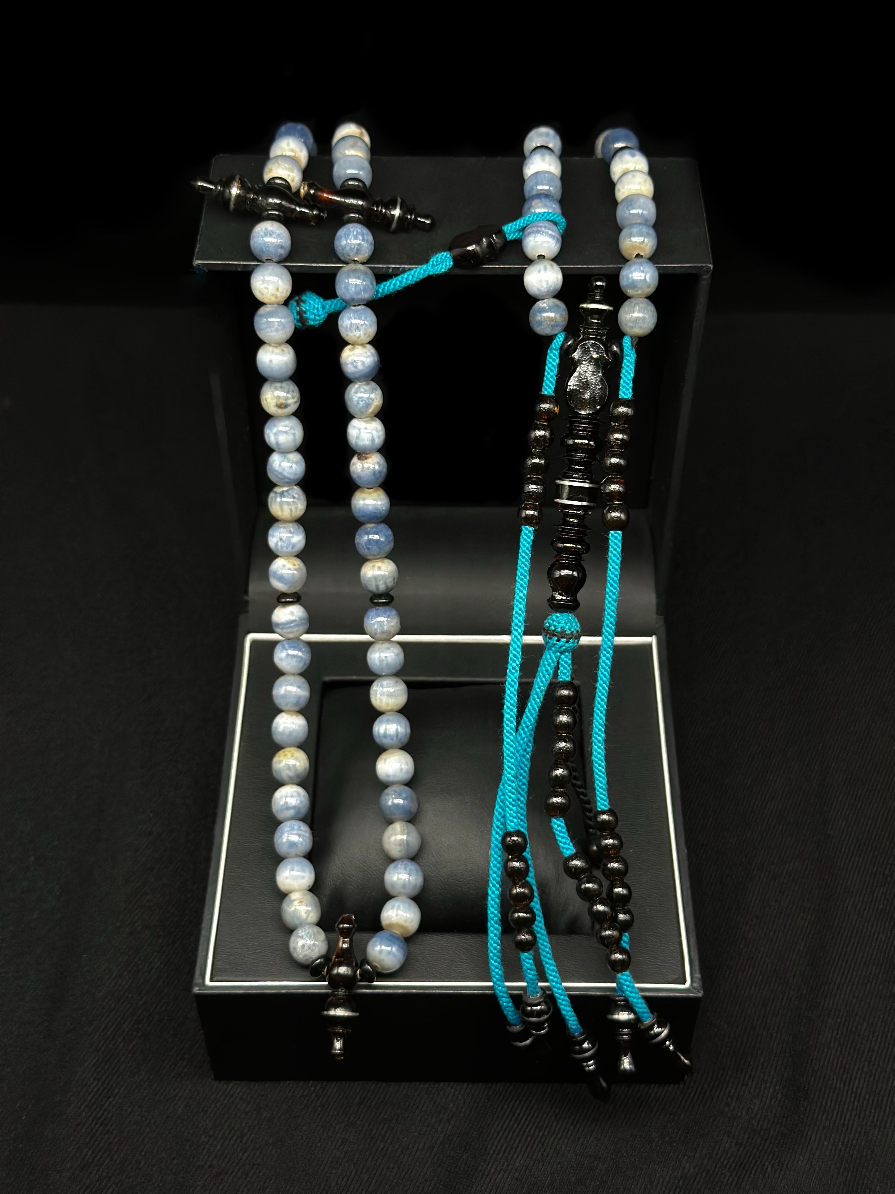 Blue Marjan x Black Yusr Tasbih
