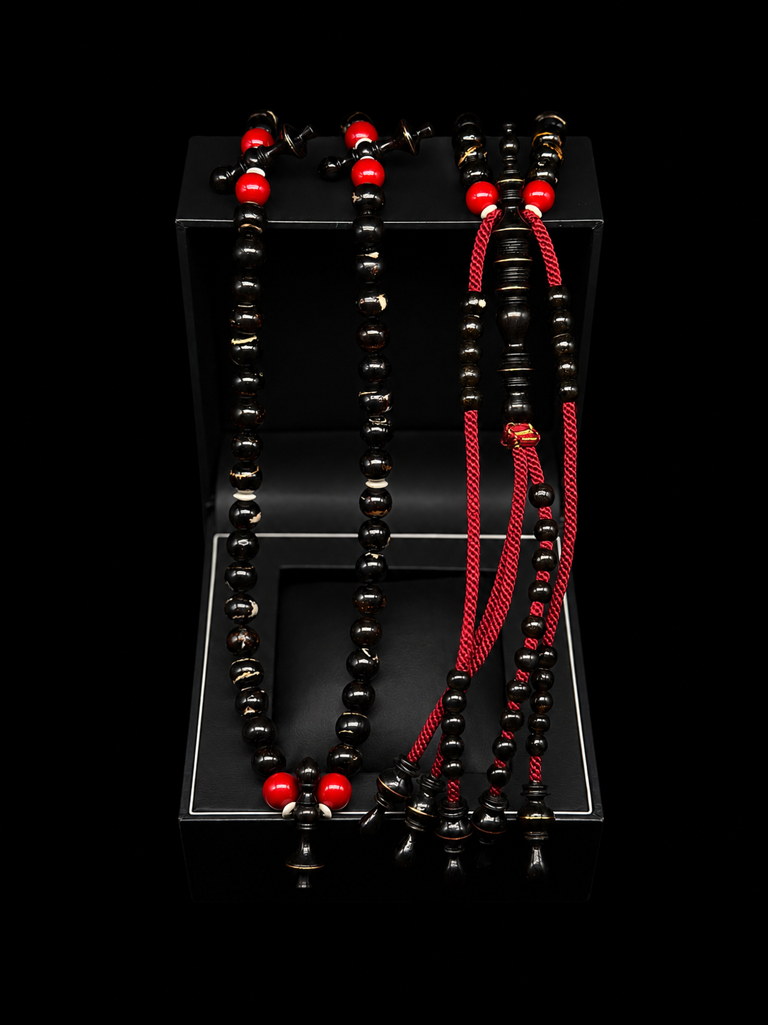 Antique Black Yusr x Red Marjan Tasbih (L)
