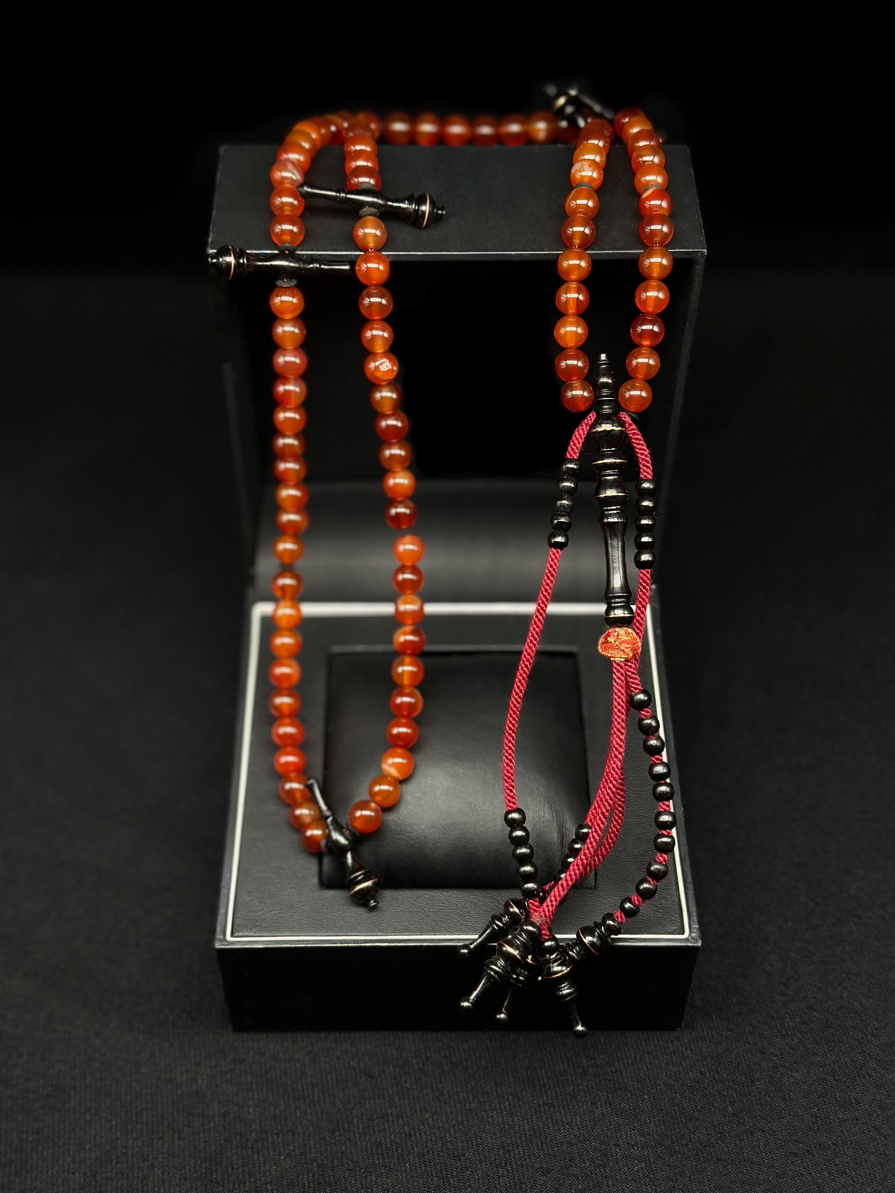 Red Carnelian x Ebony Tasbih