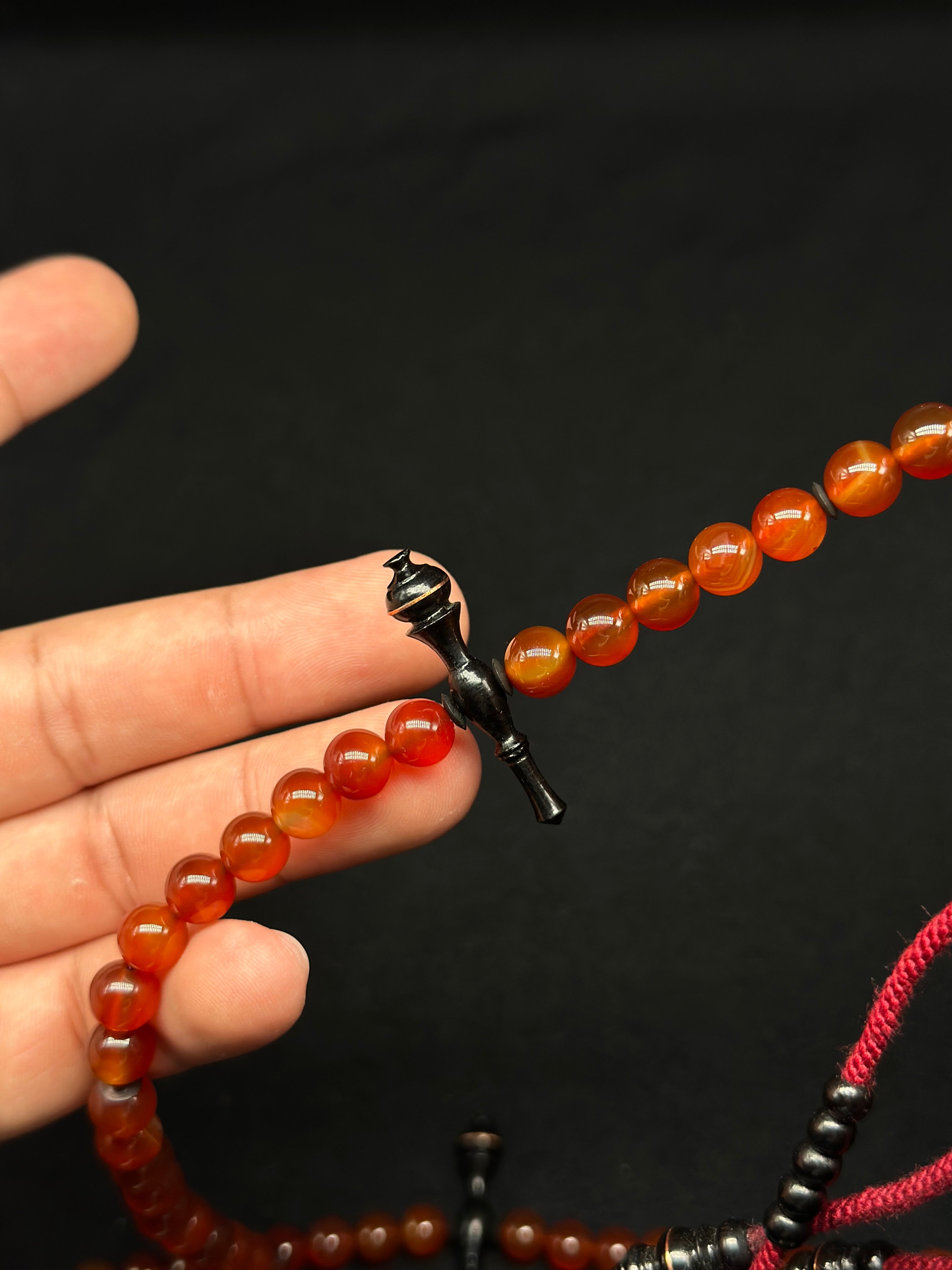 Red Carnelian x Ebony Tasbih