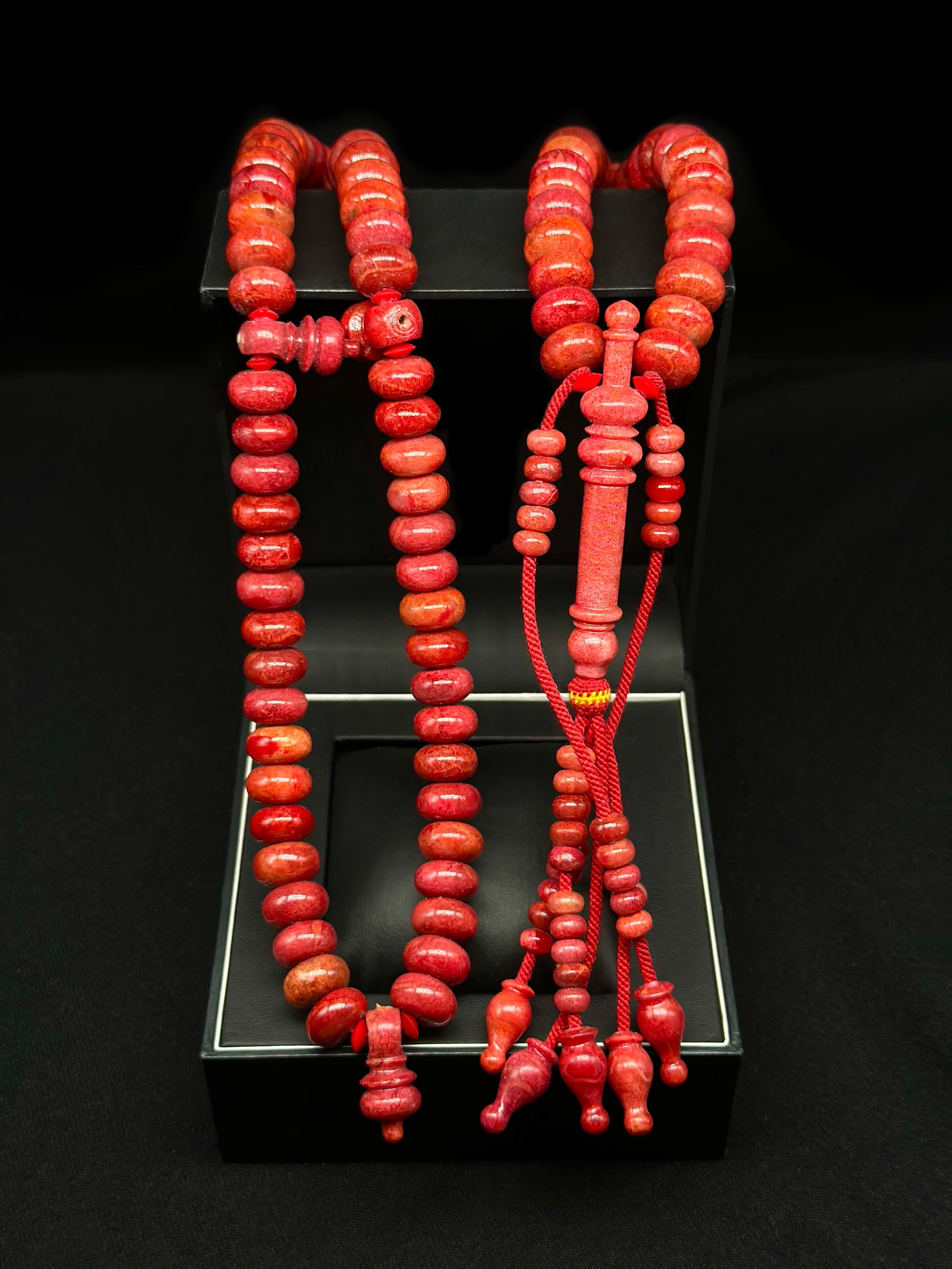 Full Red Marjan Tasbih
