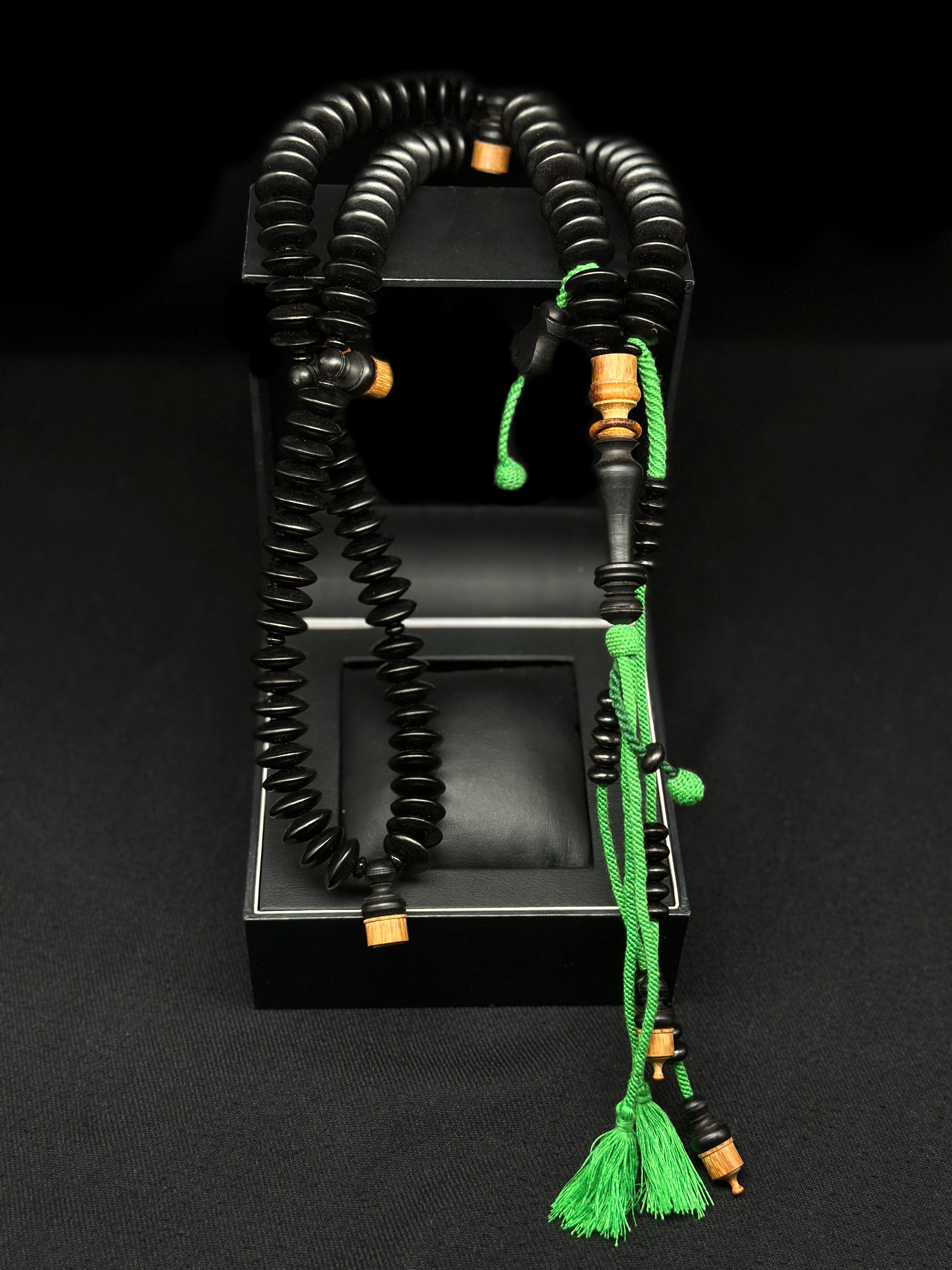 Ebony x Oud Agarwood Tasbih Rumi Model With Custom Alif