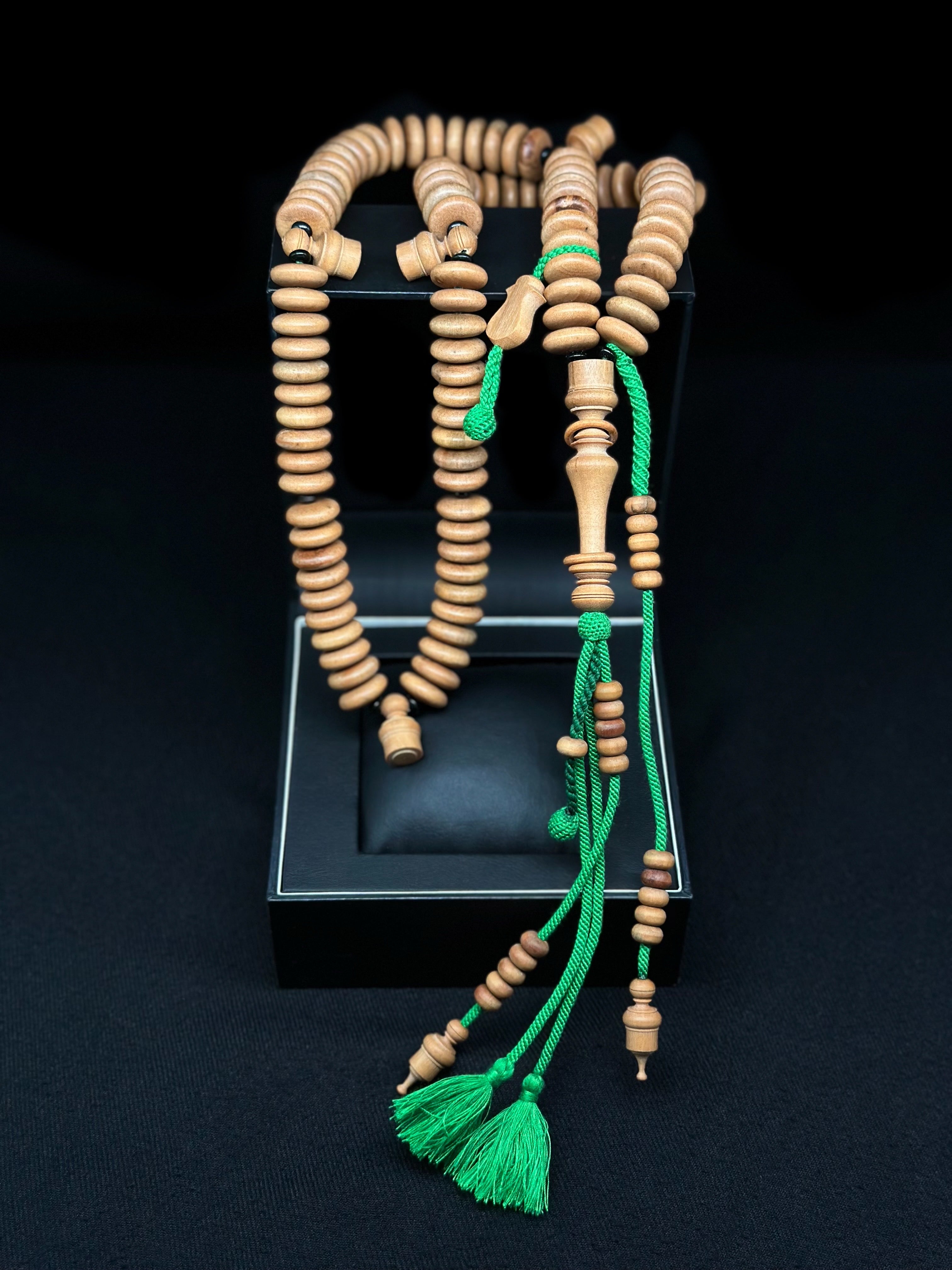 Pure Sandalwood Tasbih Rumi Model With Custom Alif