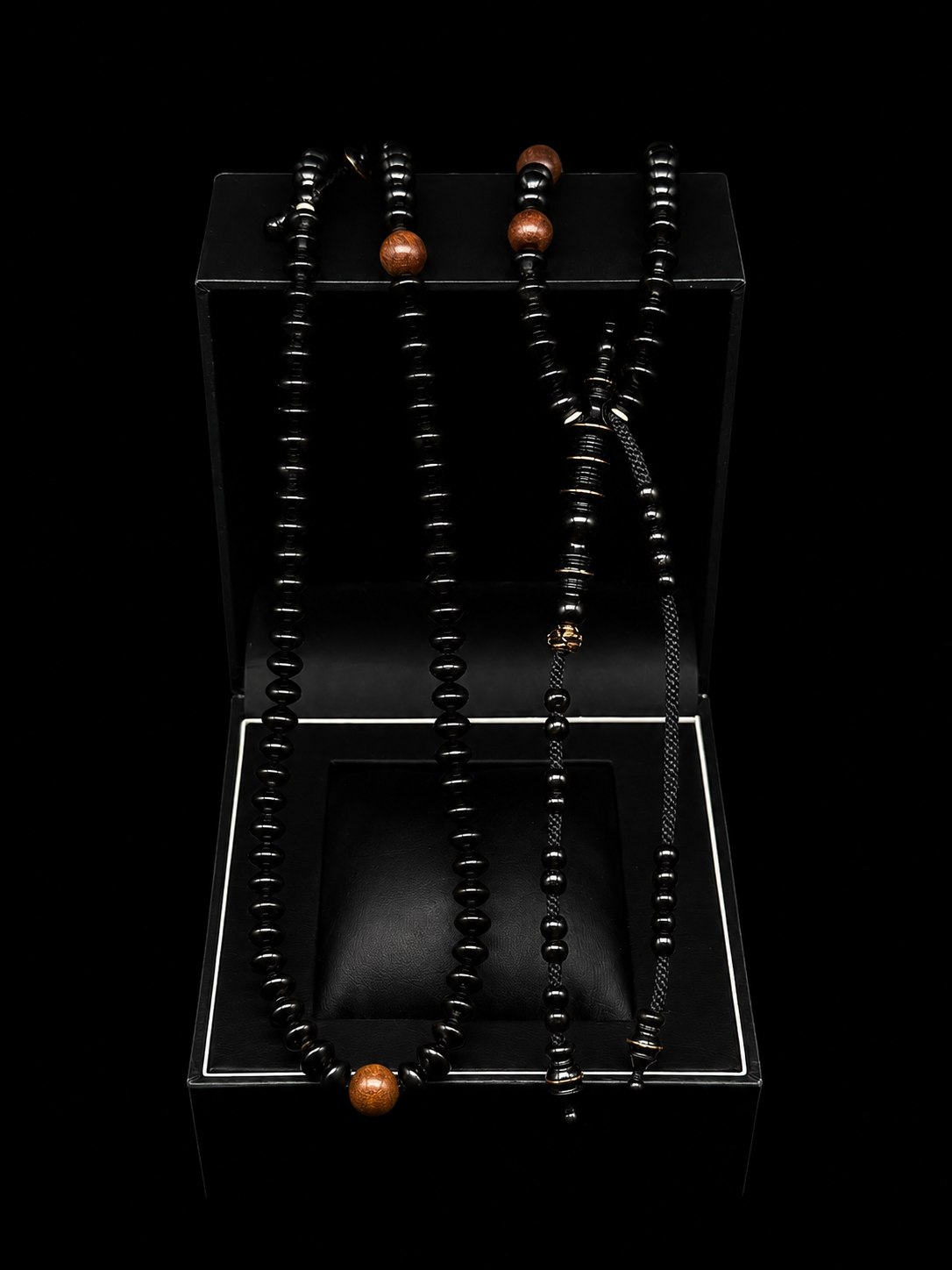 Pure Ebony Tasbih 200 Naqshbandi Tasbih